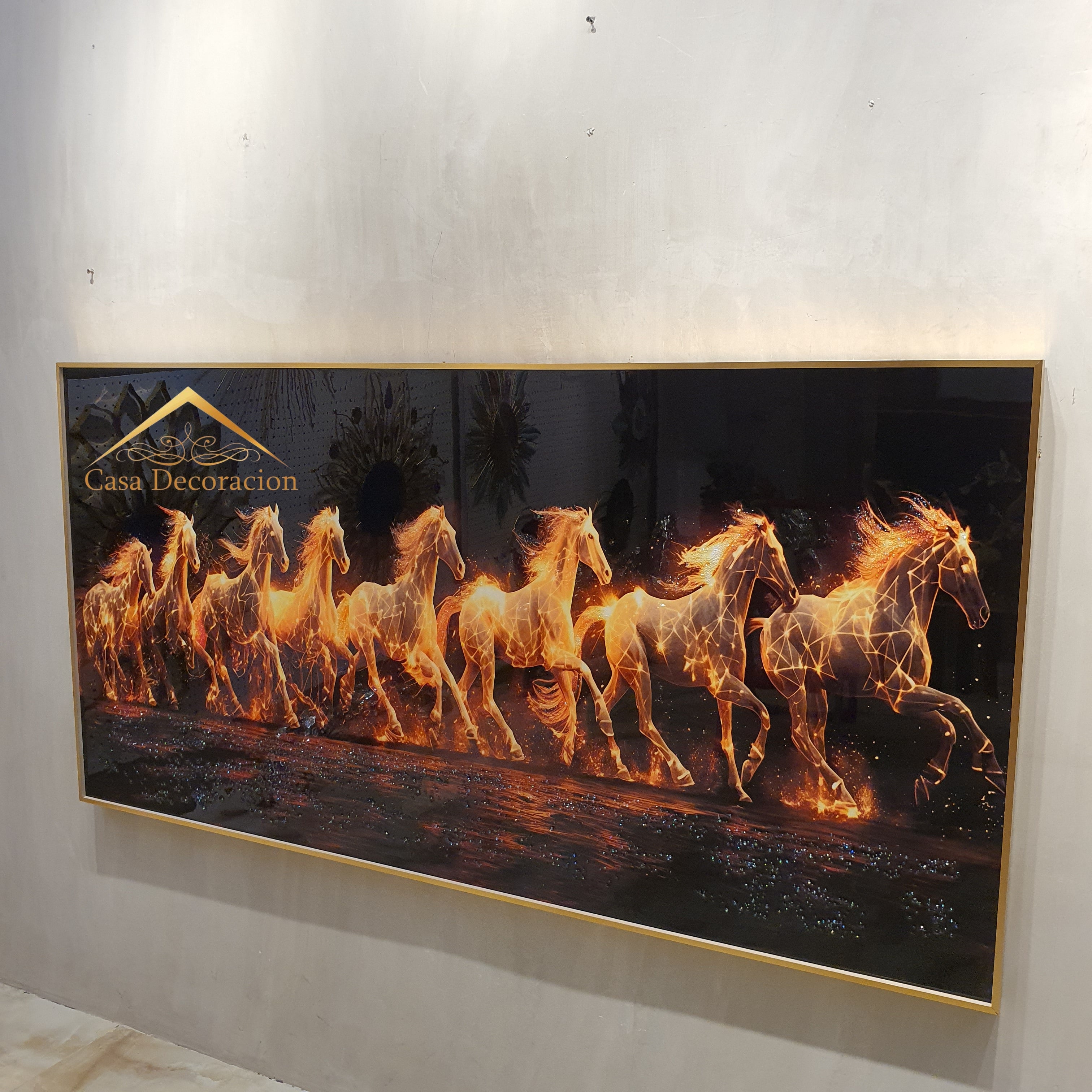8 Running Fire Horses