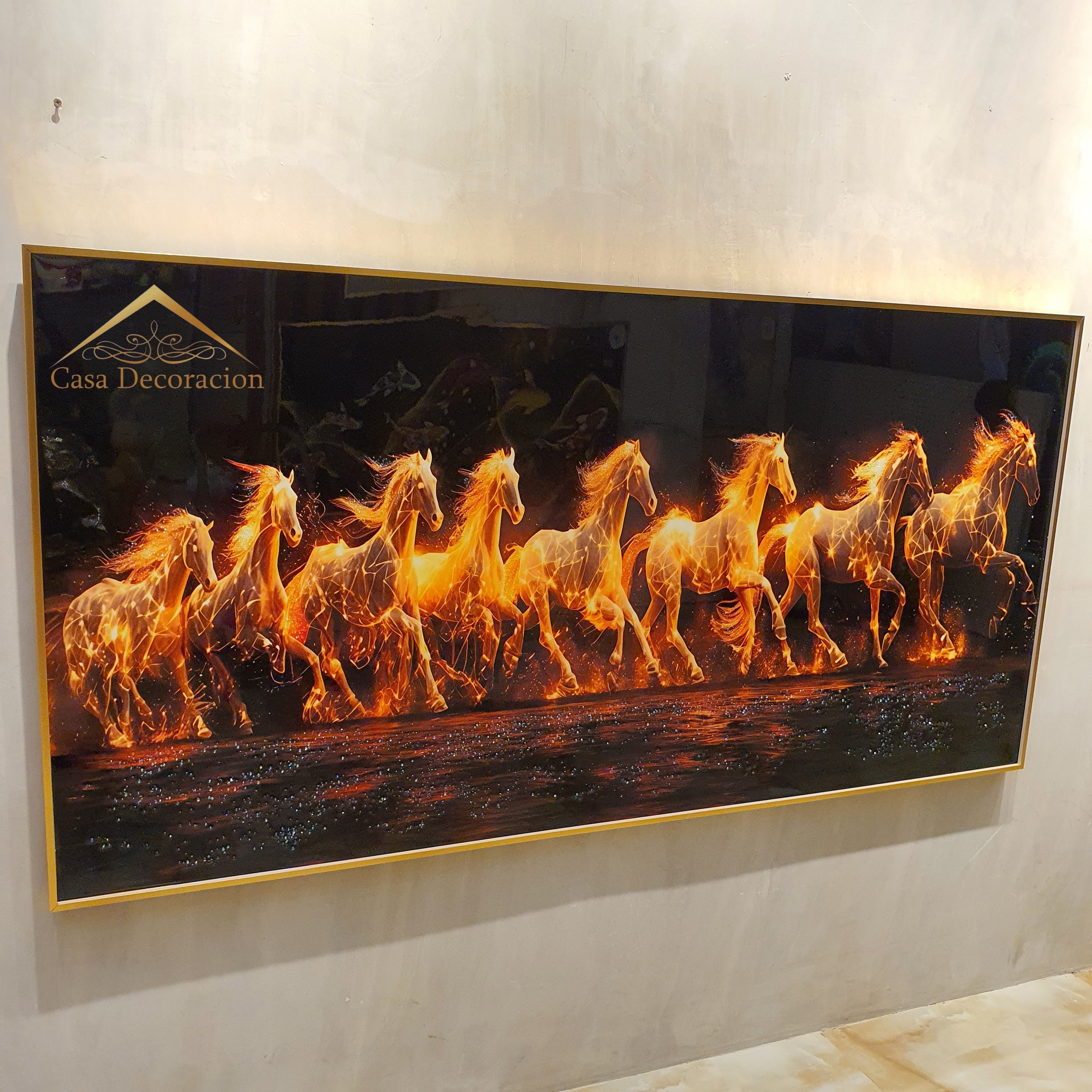 8 Running Fire Horses