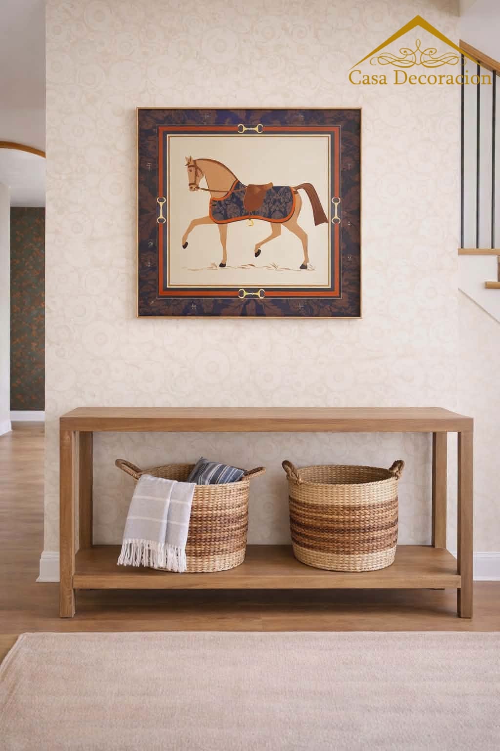 Royal Horse in Blue Clothe Crystal Painting