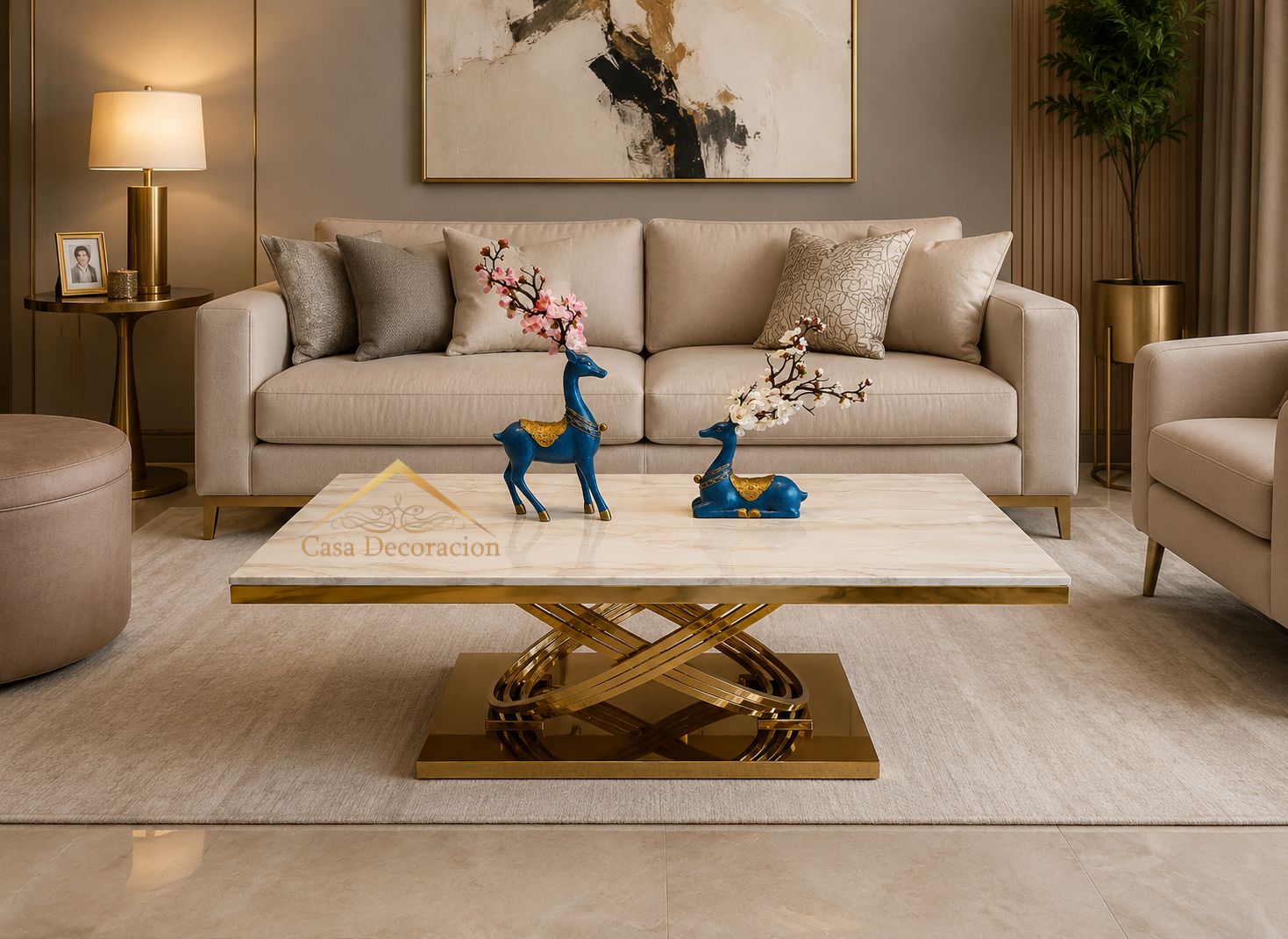 Elite Gold Accent Center Table