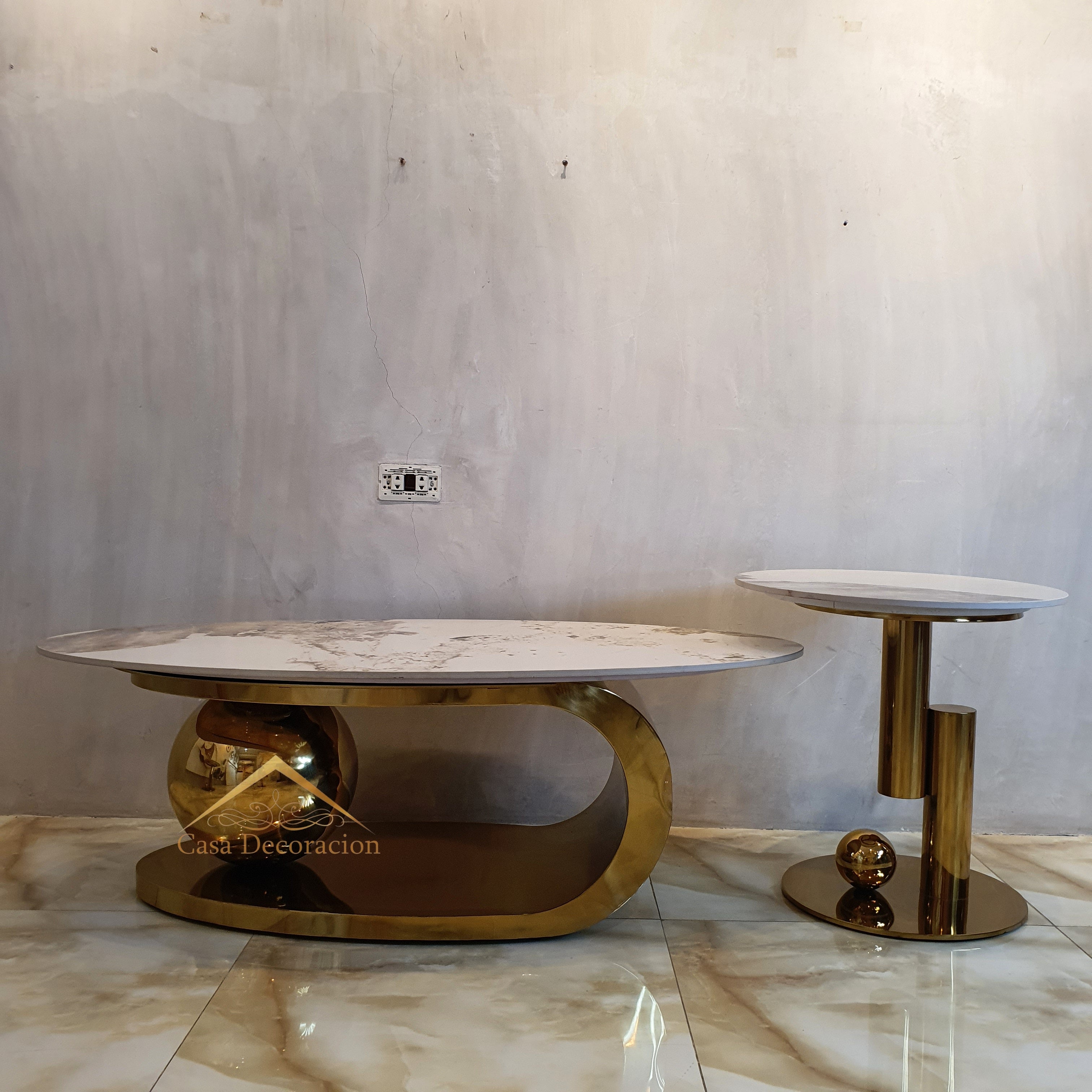 Gold Eclipse Side Table - 01