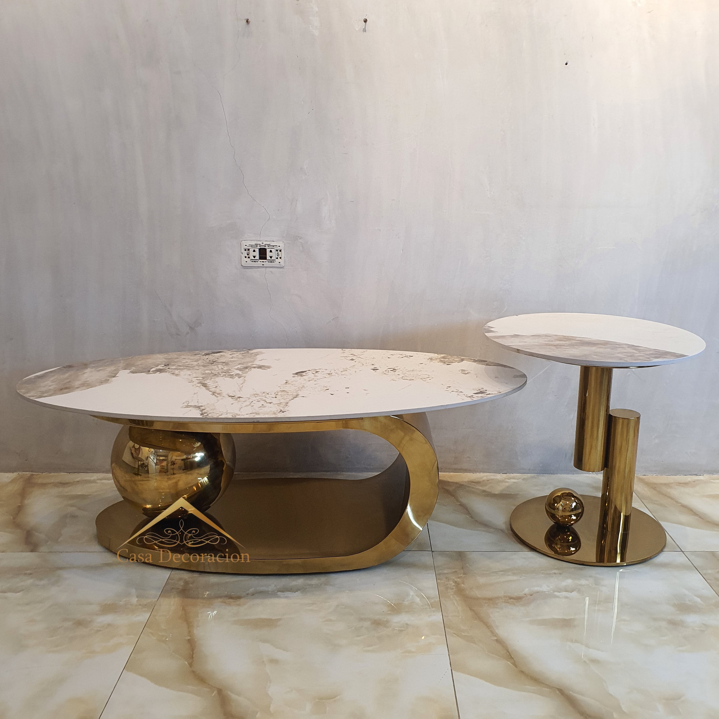 Gold Eclipse Side Table - 01