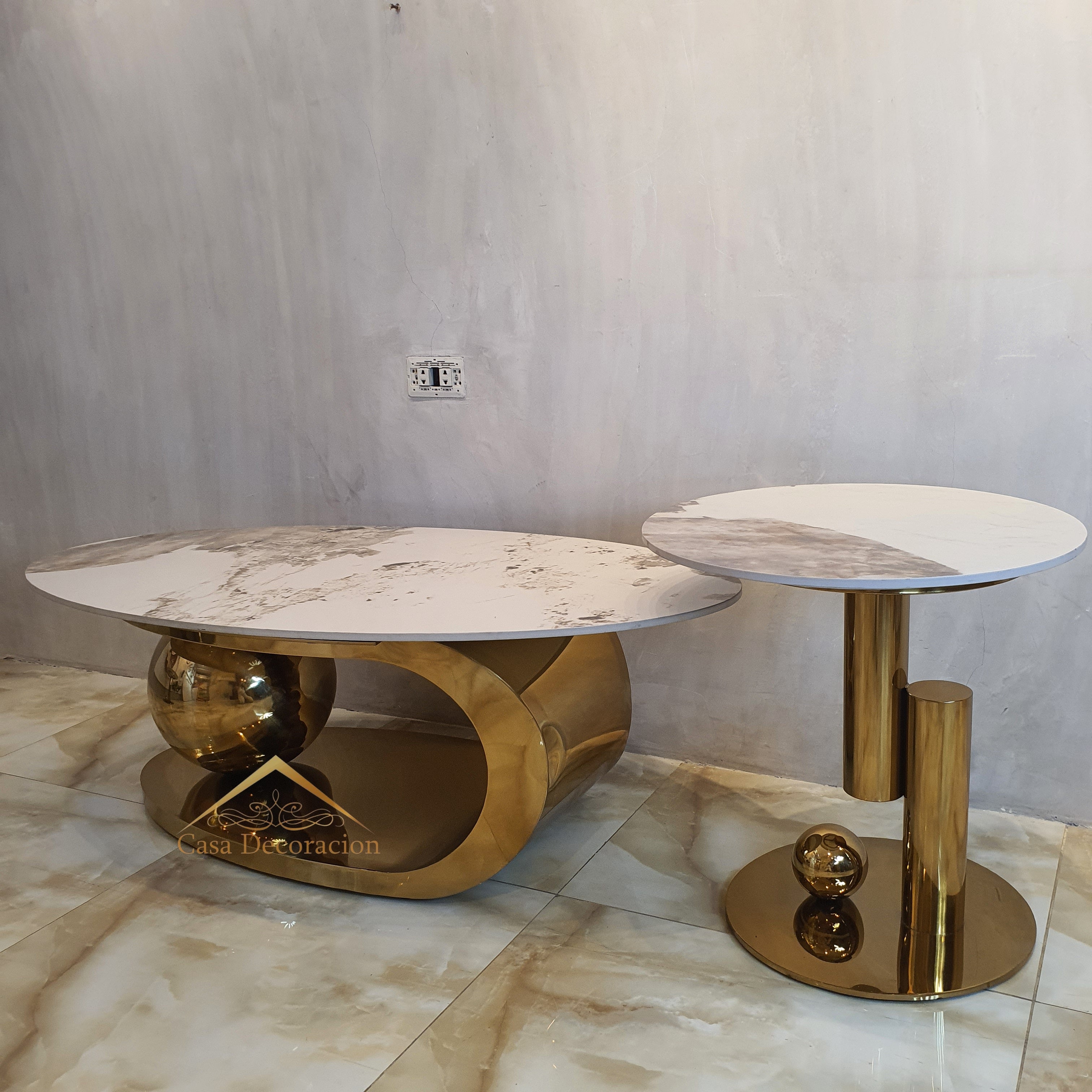 Gold Eclipse Side Table - 01