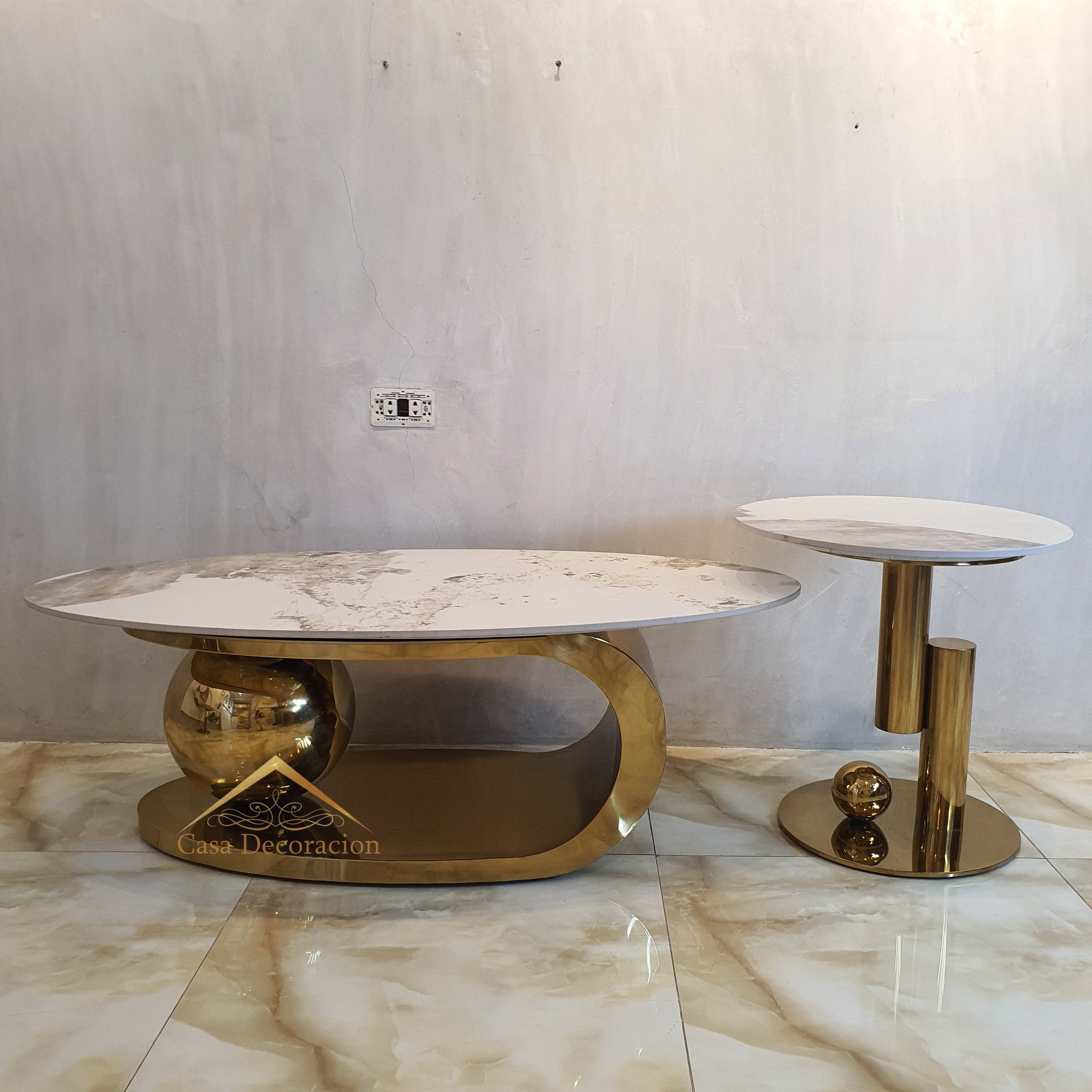 Gold Eclipse Side Table - 01
