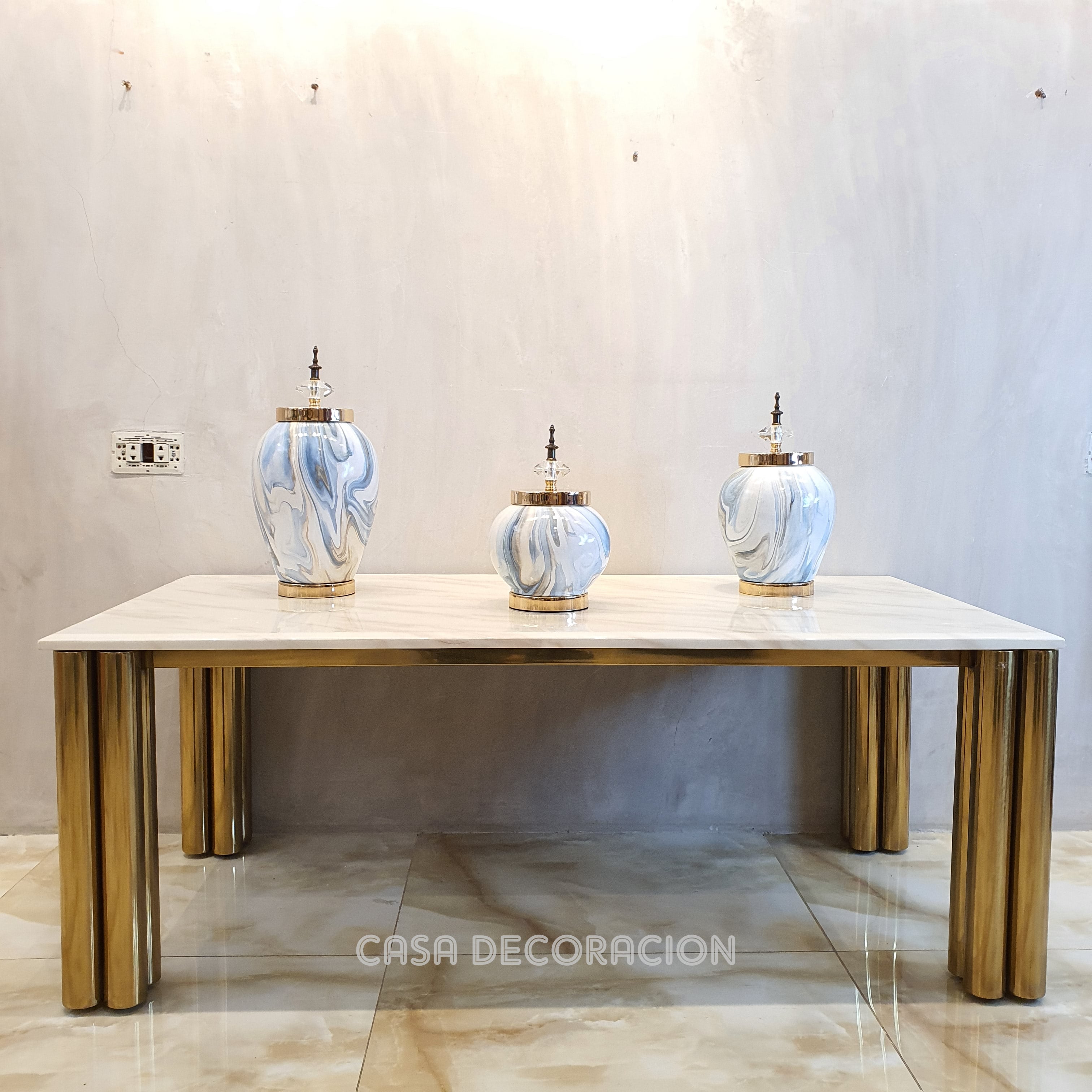 Gold Fluted Center Table