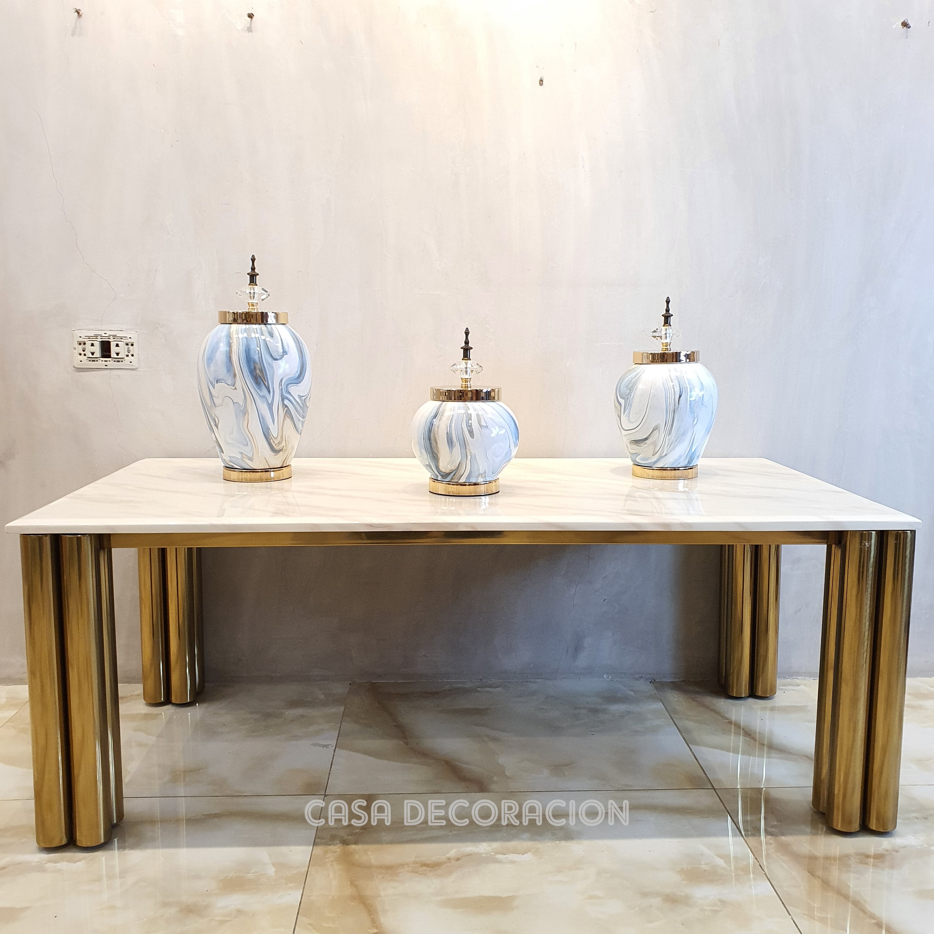 Gold Fluted Center Table