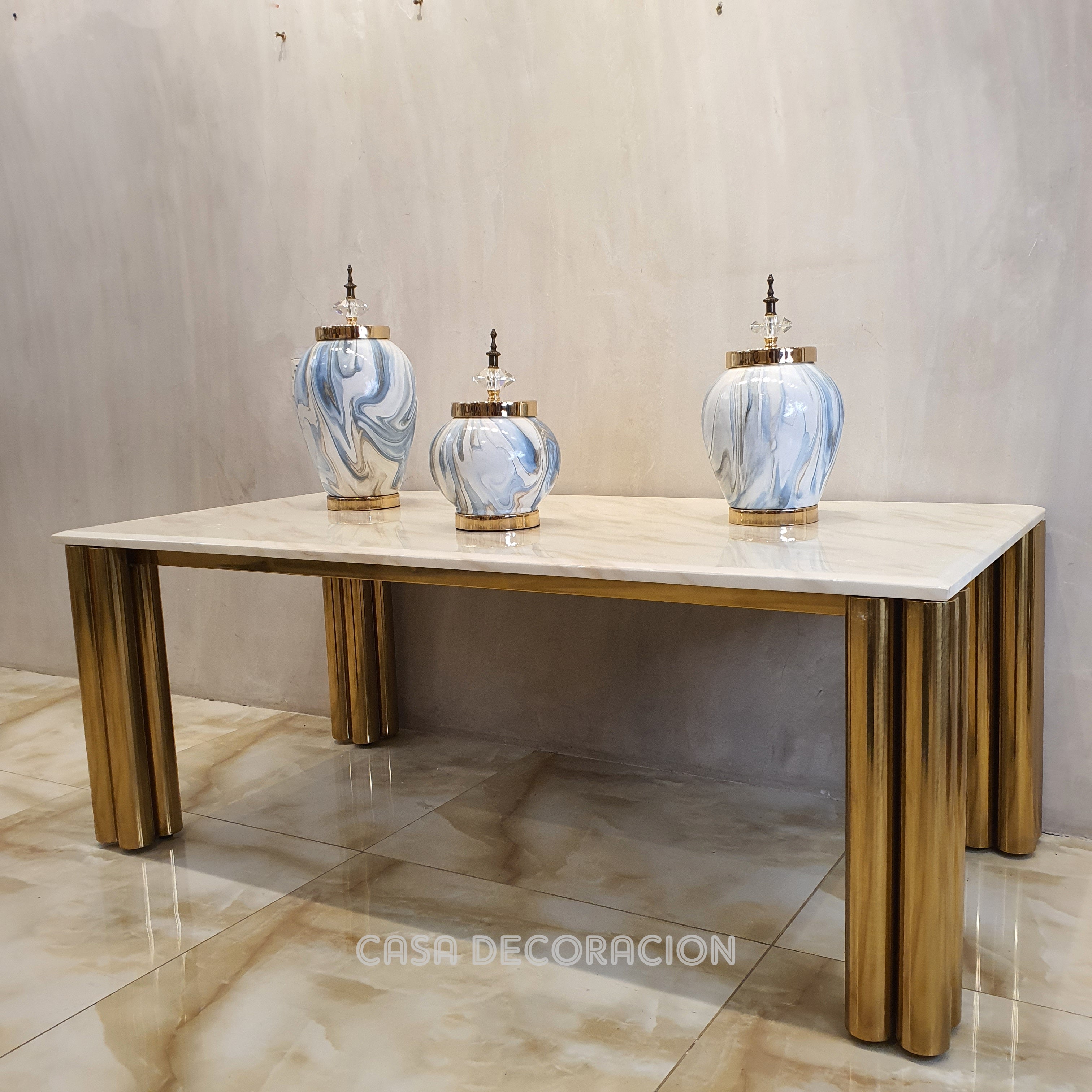 Gold Fluted Center Table