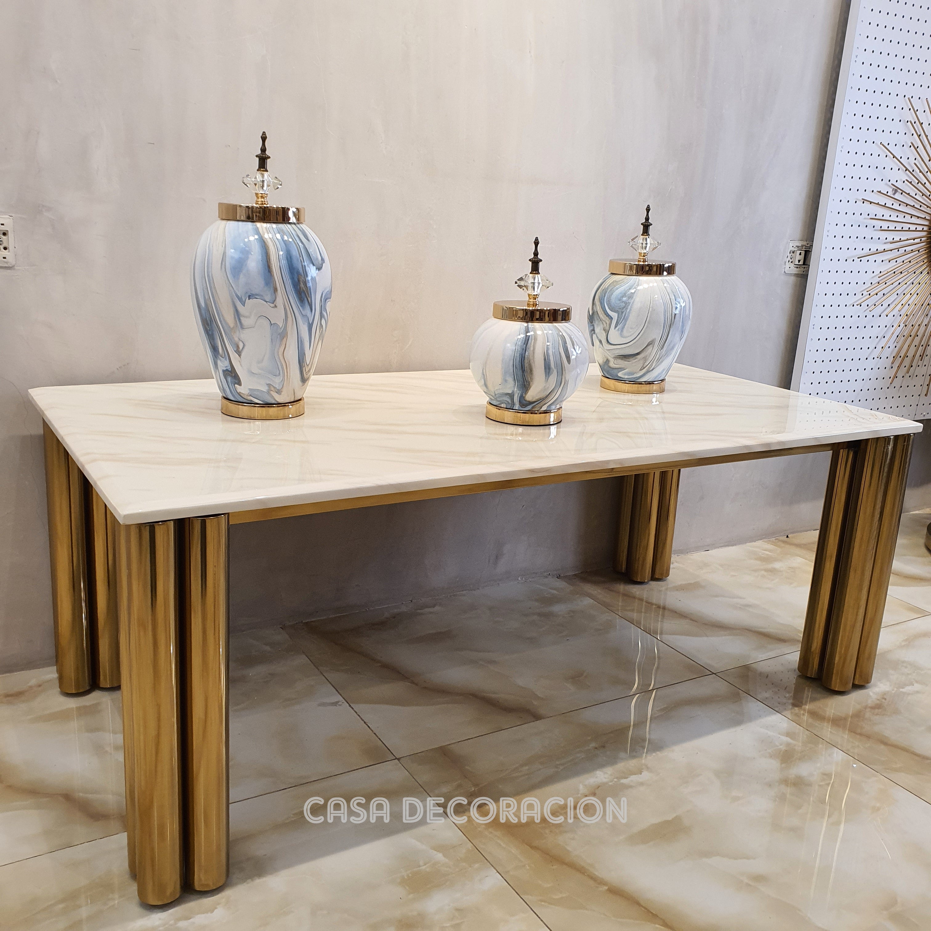 Gold Fluted Center Table