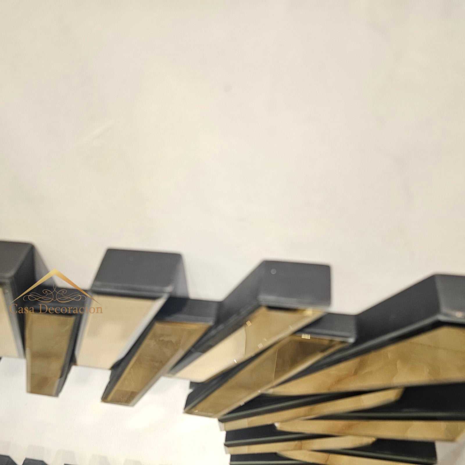 Luxury Rectangular Gold Ray Mirror (120x80cm)