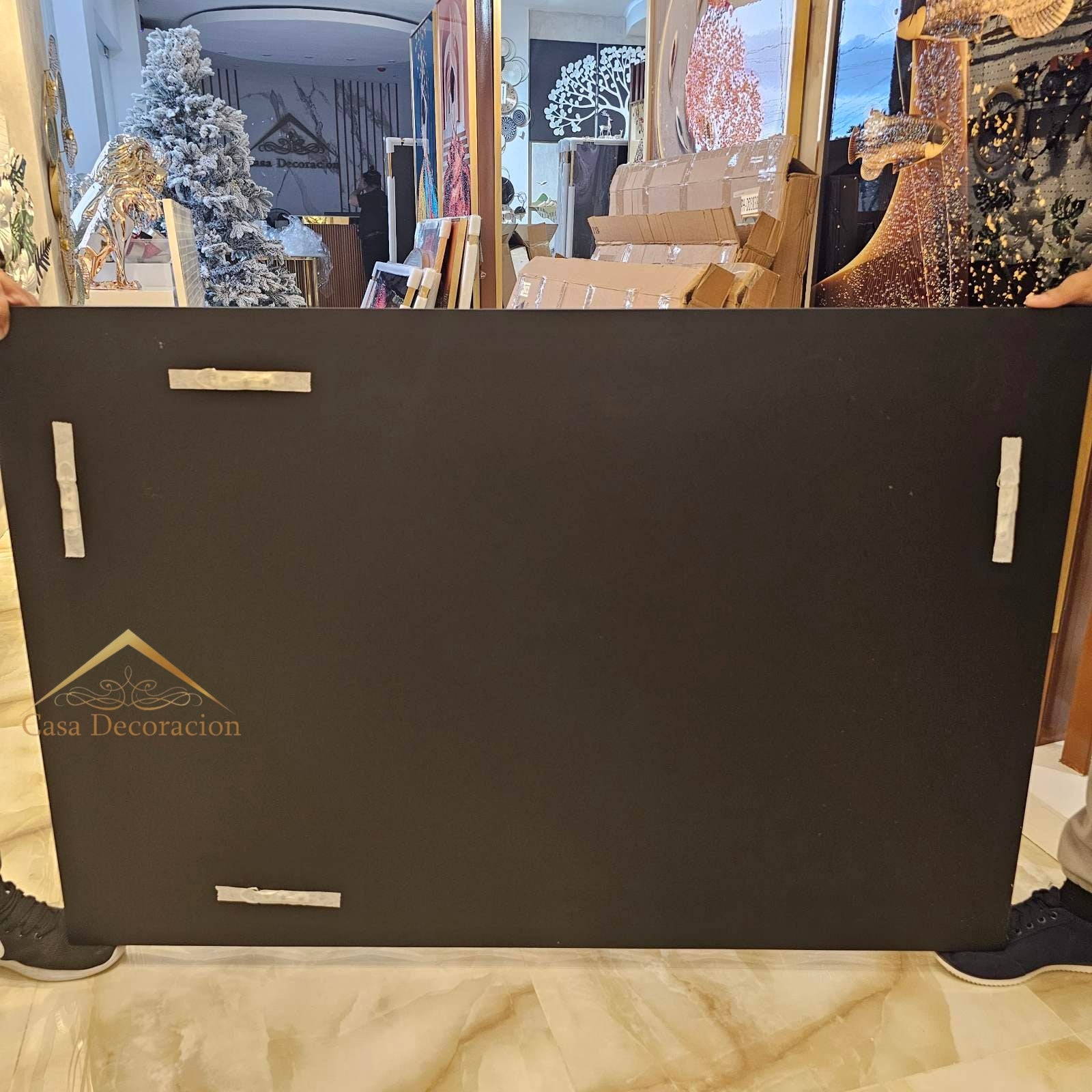 Luxury Rectangular Gold Ray Mirror (120x80cm)