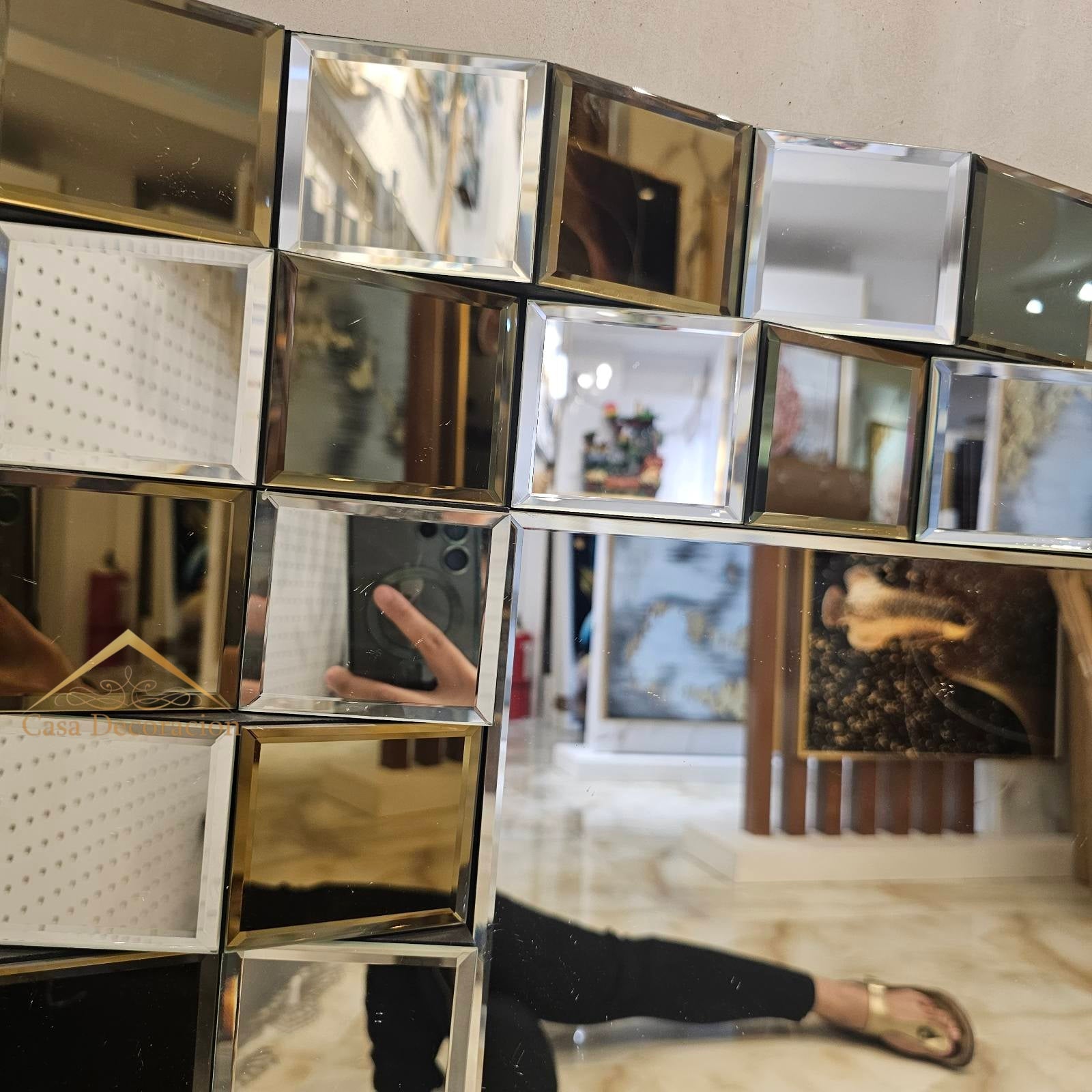 Luxury Two Toned Rectangular Mirror