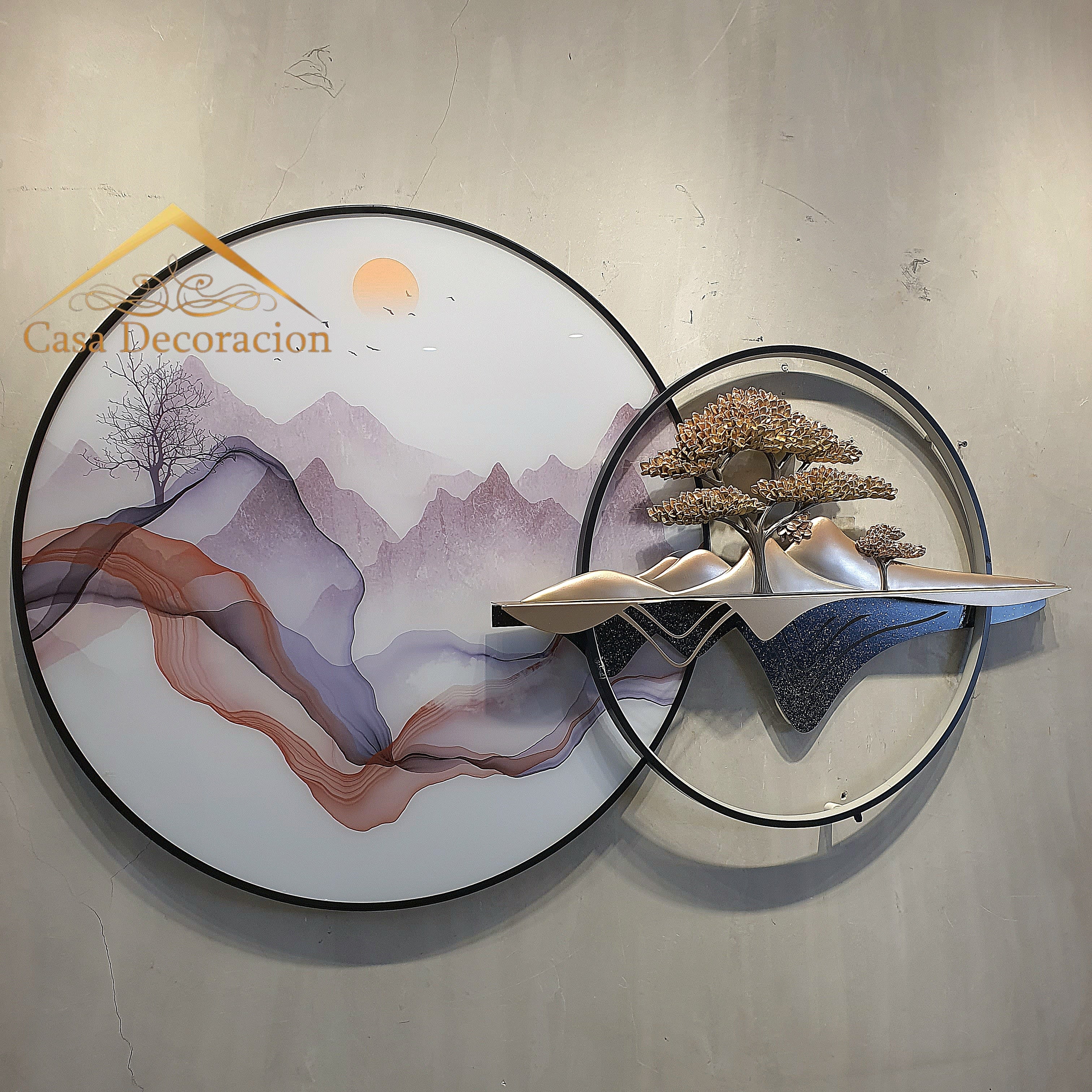 3D Landscape Round Wall Art