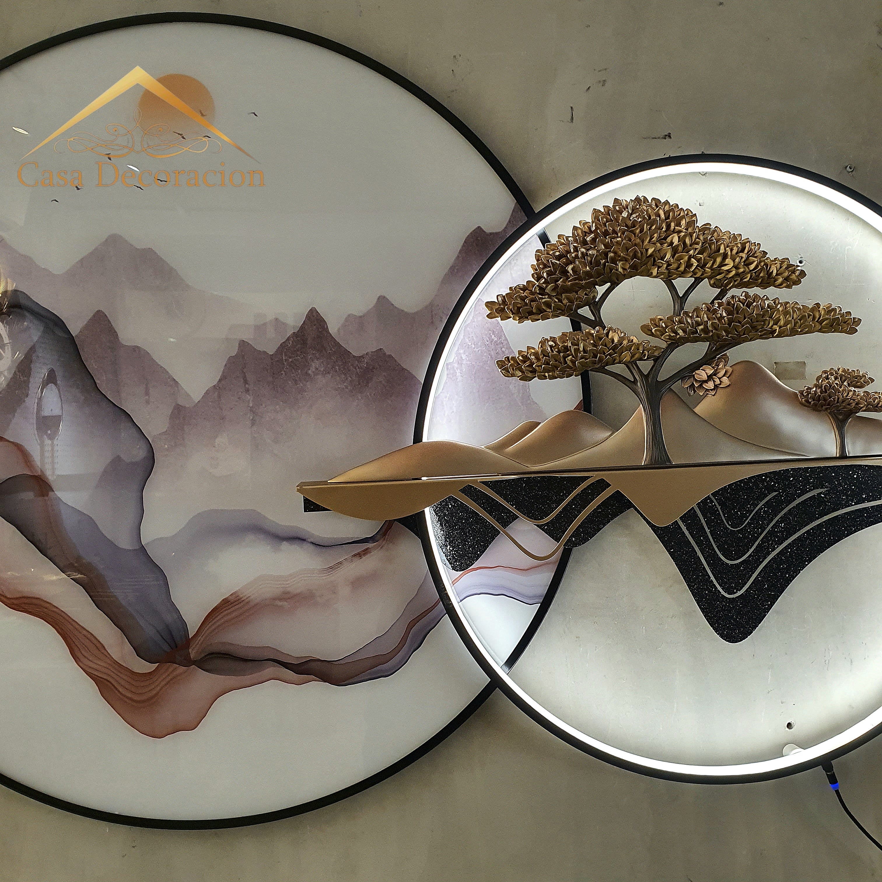 3D Landscape Round Wall Art