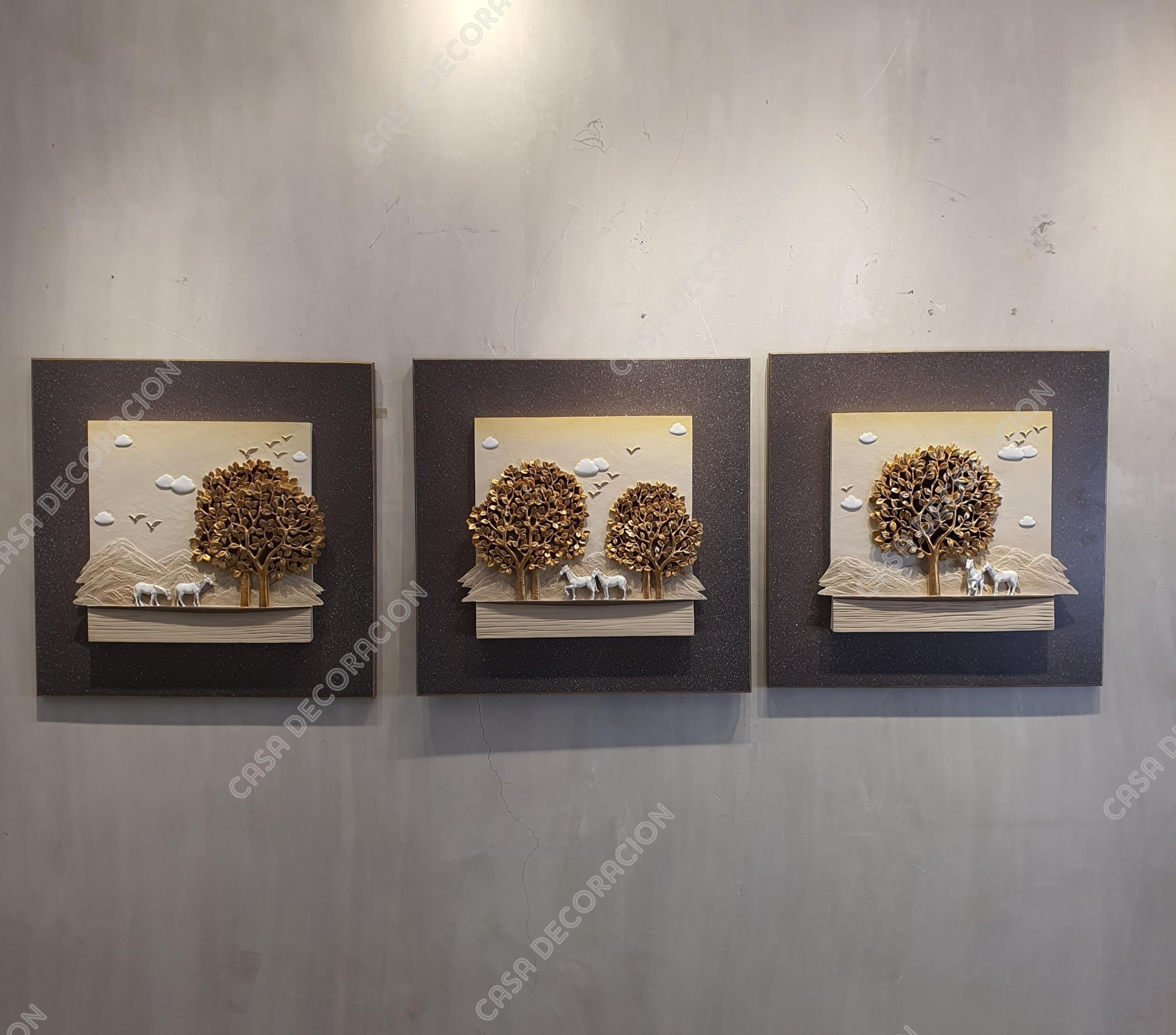 Brown Landscape Wall Art – Set of 3