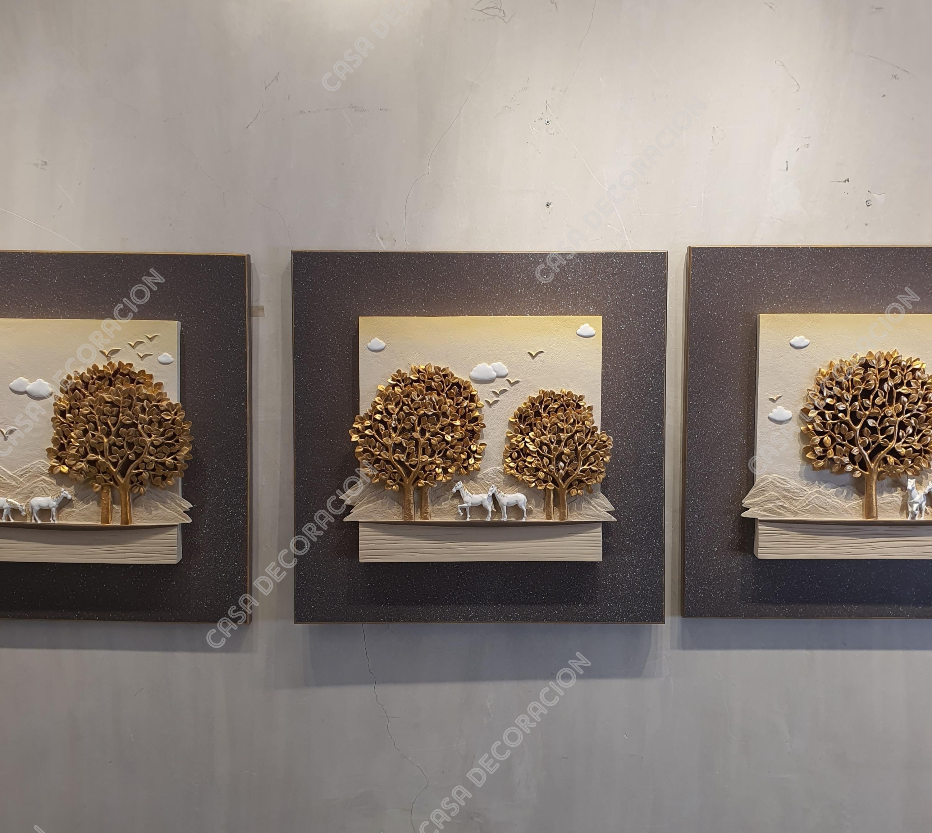 Brown Landscape Wall Art – Set of 3