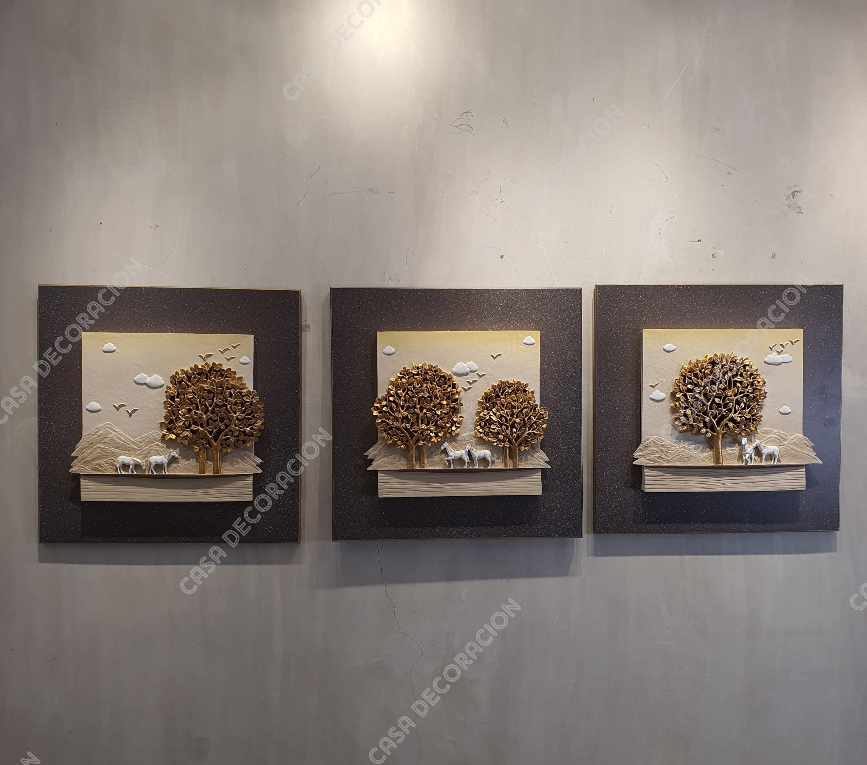 Brown Landscape Wall Art – Set of 3
