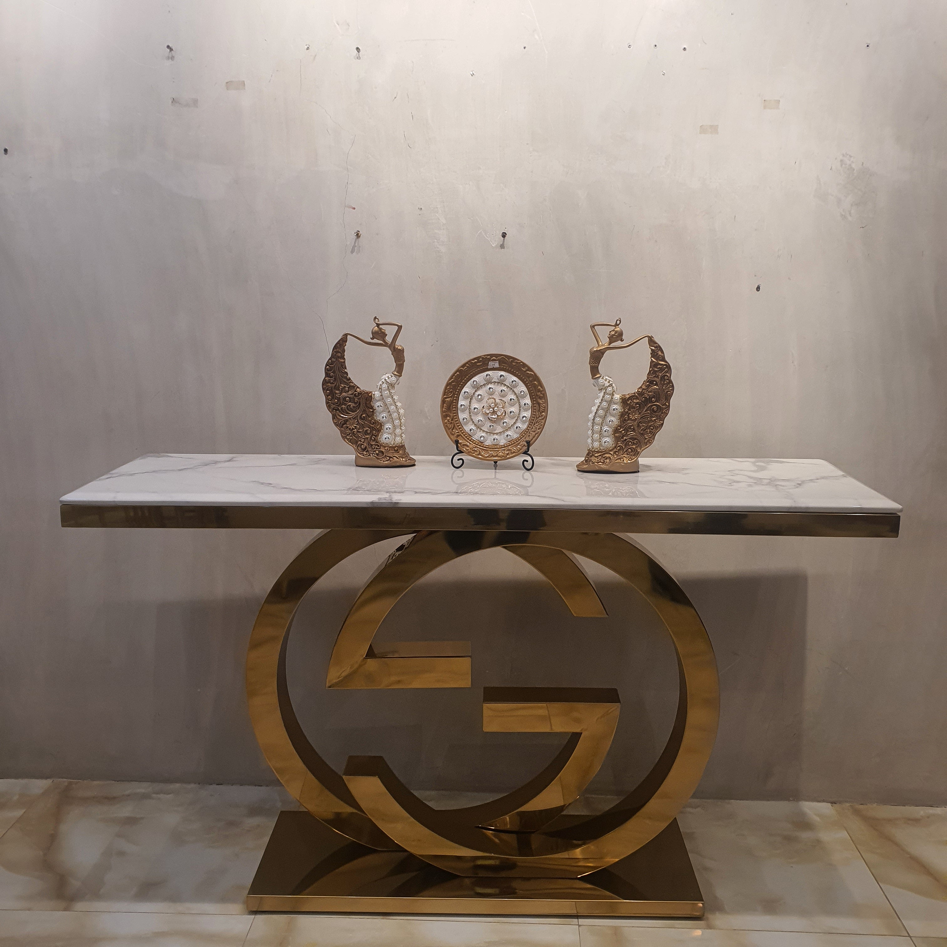 Gold Metal Console Table 09