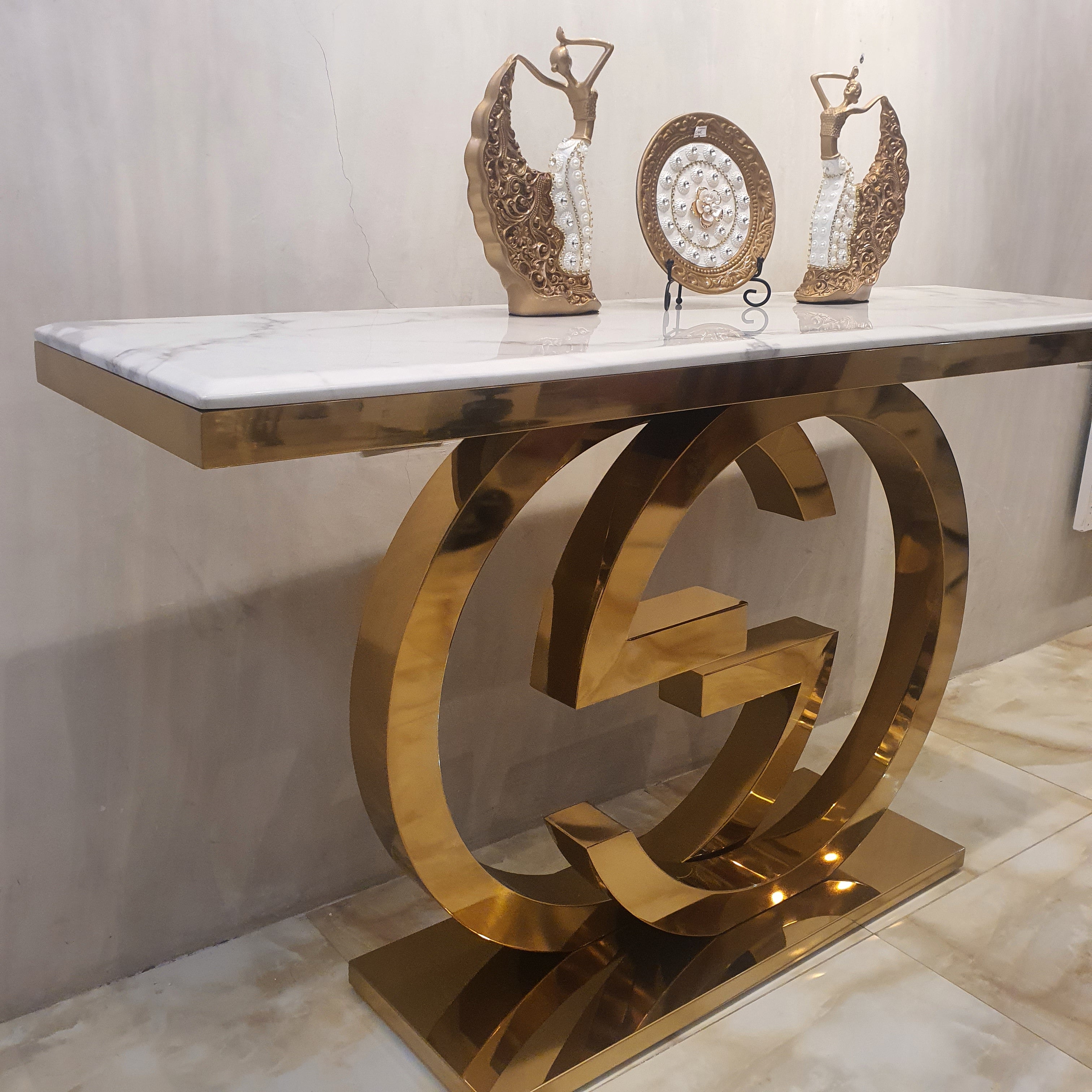 Gold Metal Console Table 09