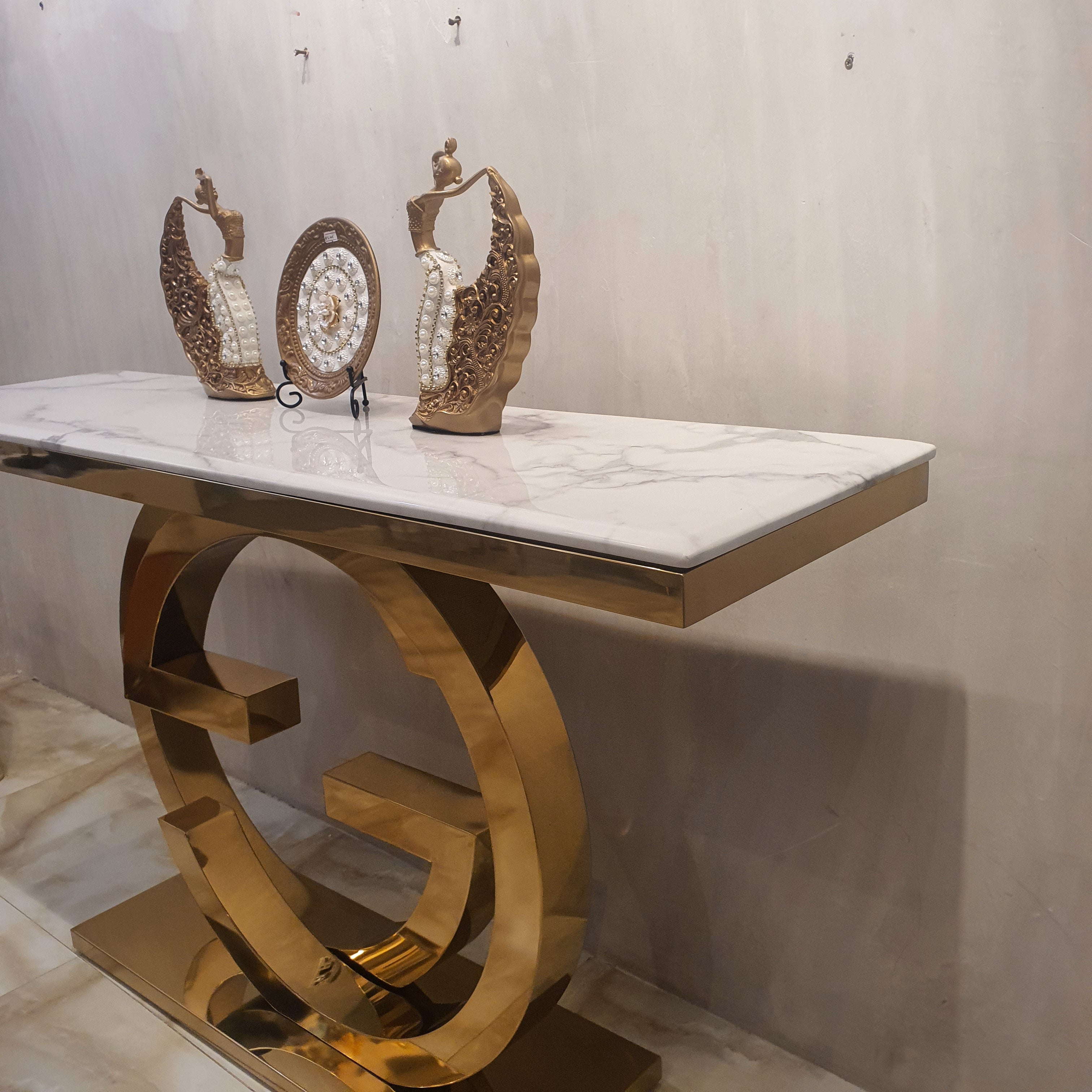 Gold Metal Console Table 09