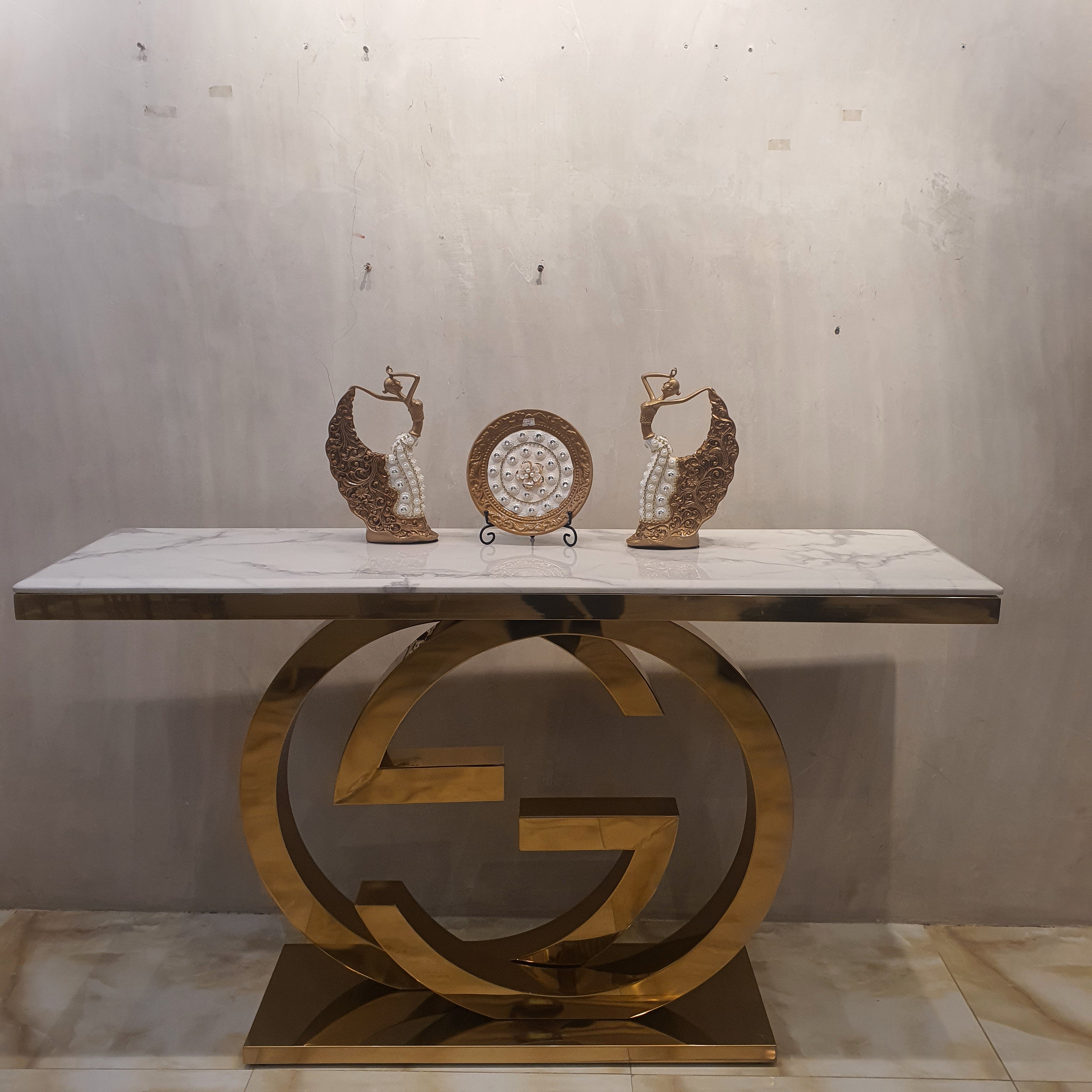 Gold Metal Console Table 09