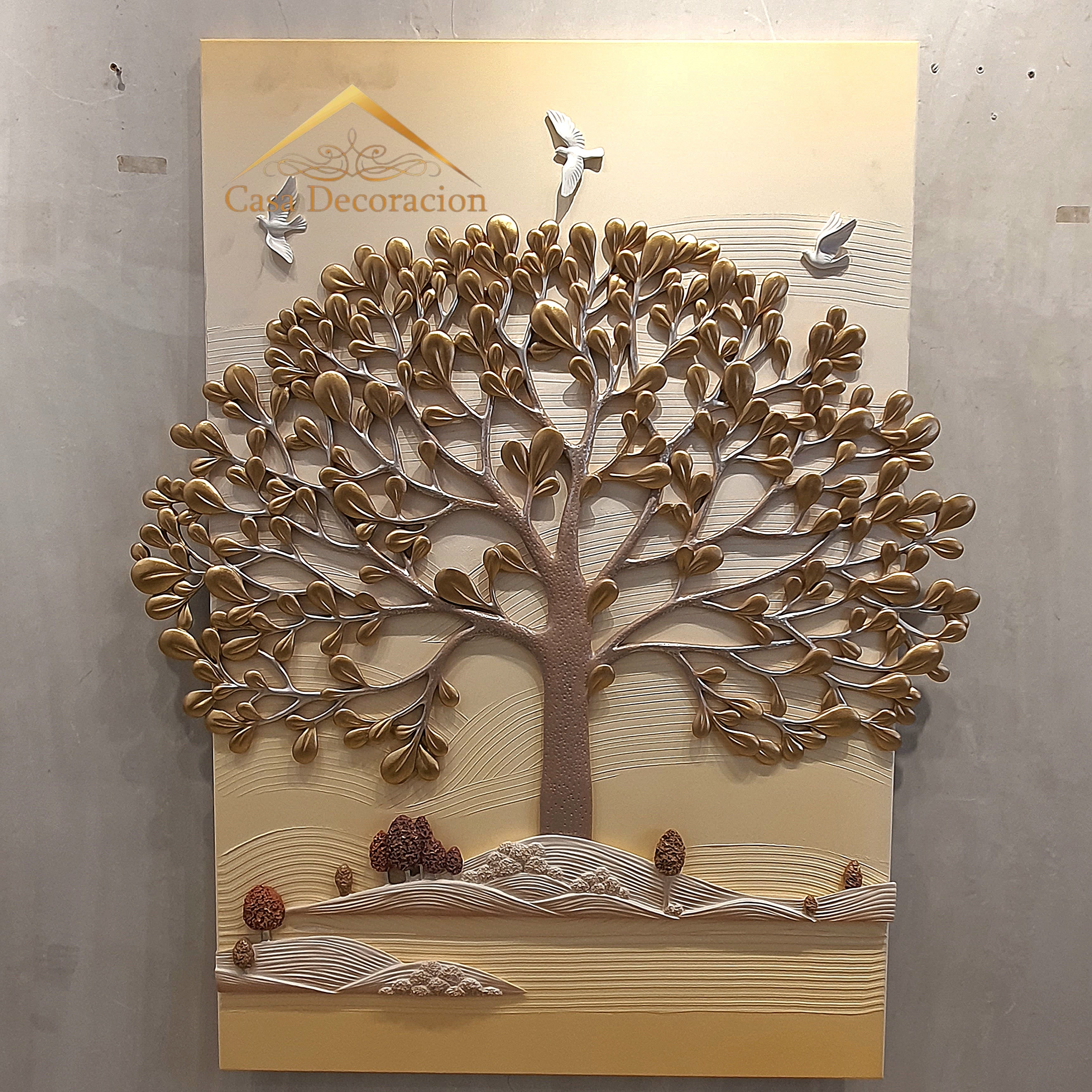 Gold Tree Wall Art Resin