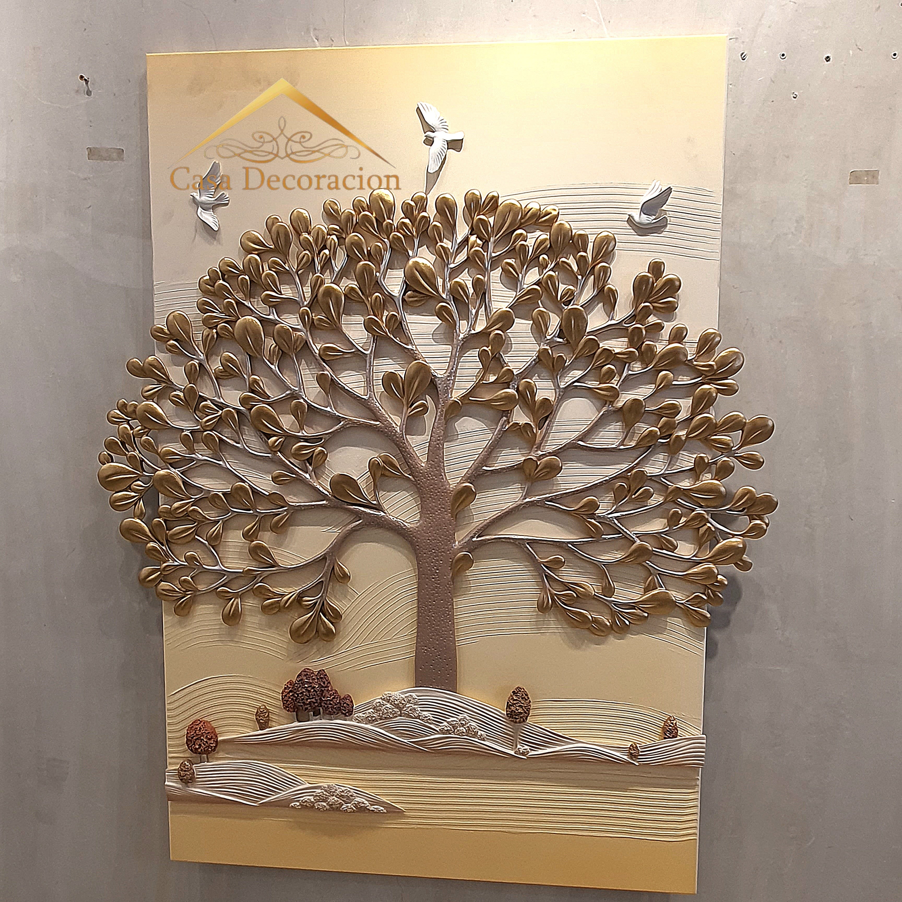 Gold Tree Wall Art Resin
