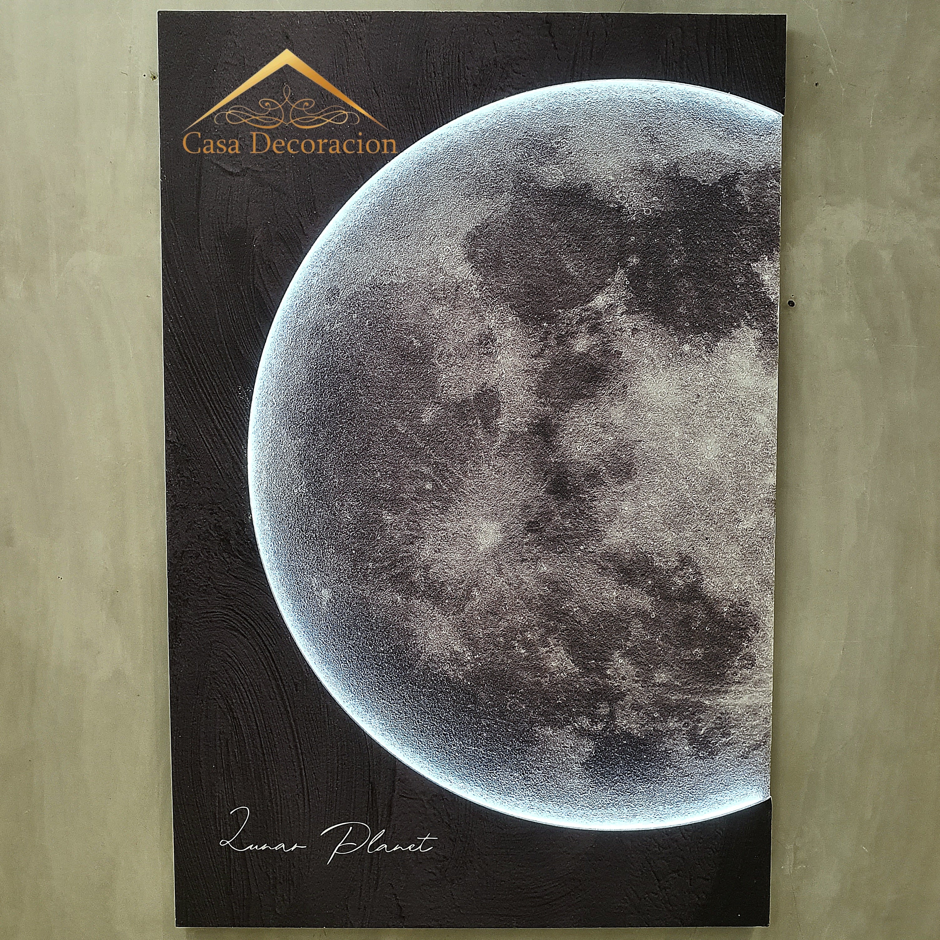 Lunar Wall Art with Light