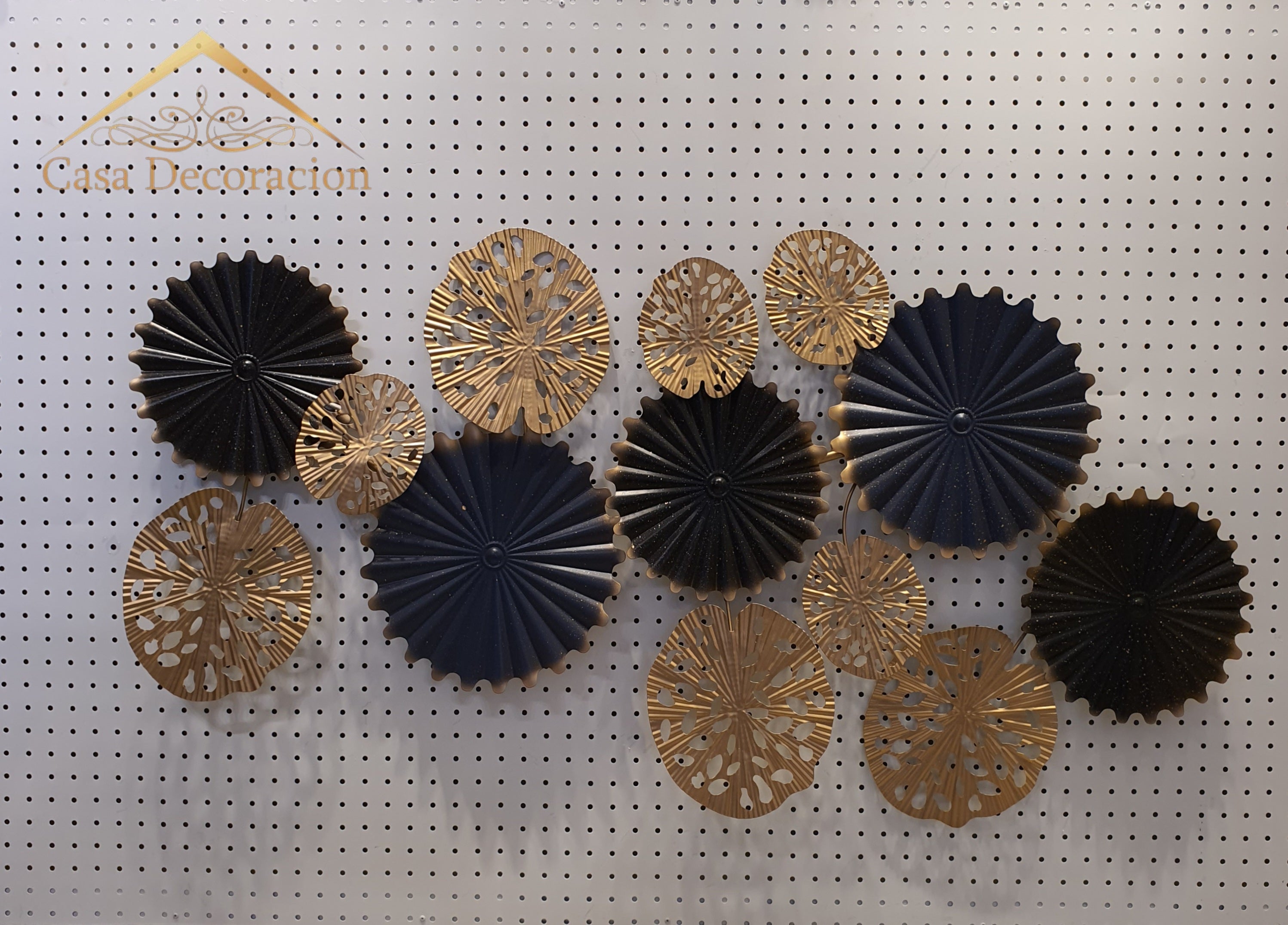 Multicolored Lucky Round Metal Wall Art