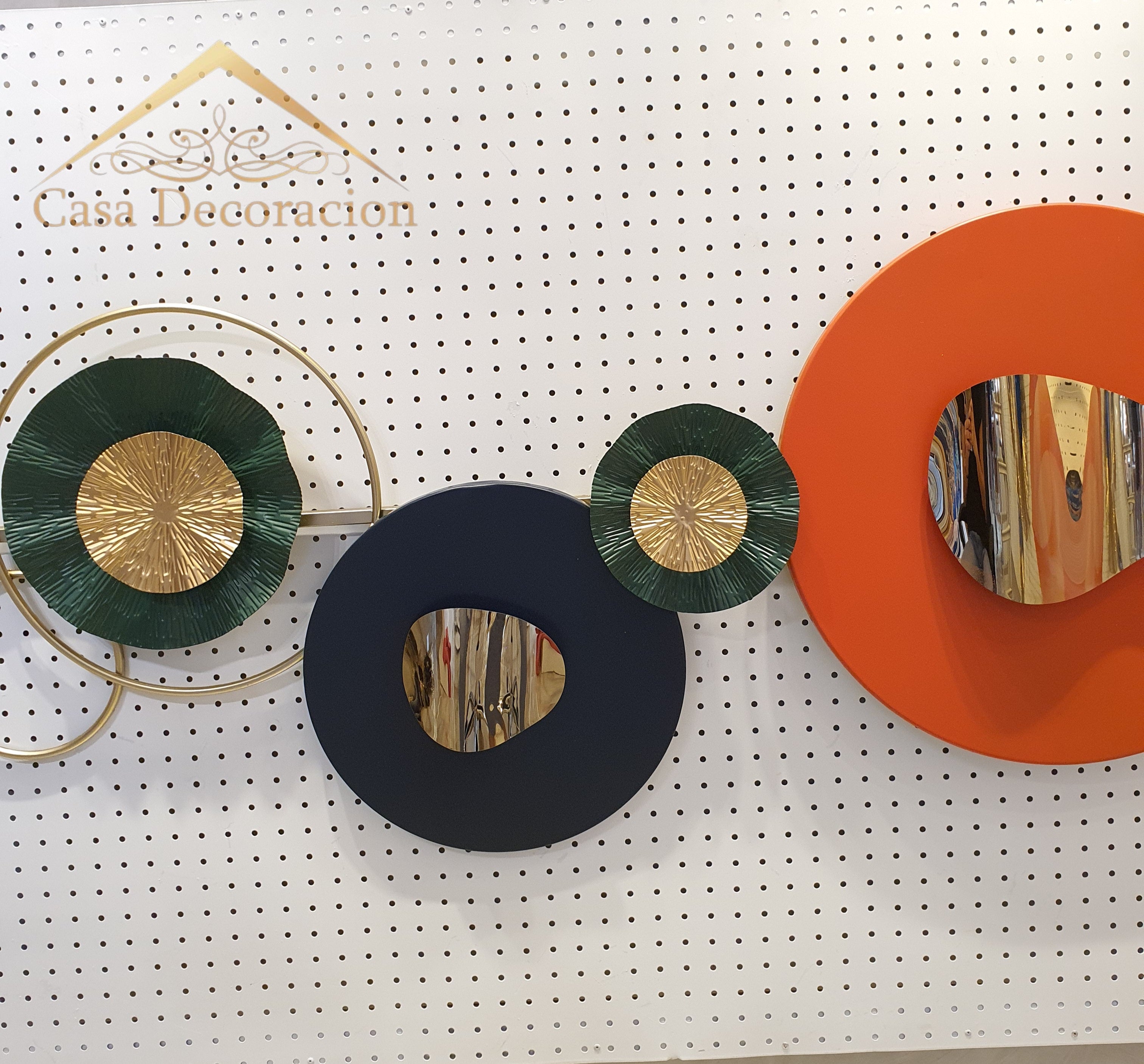 Multicolored Round Metal Wall Art