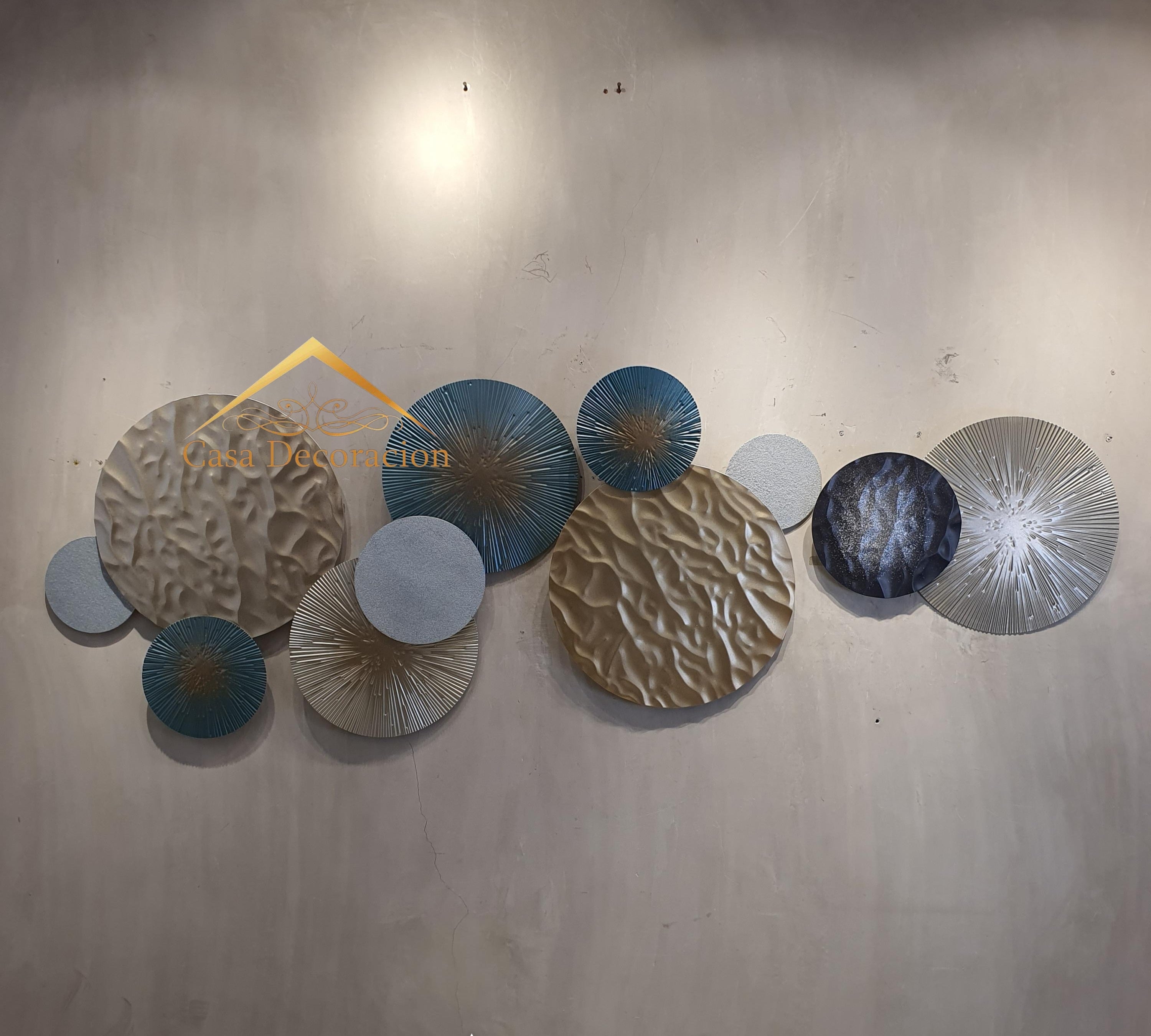 Multicolored Round Metal Wall Art