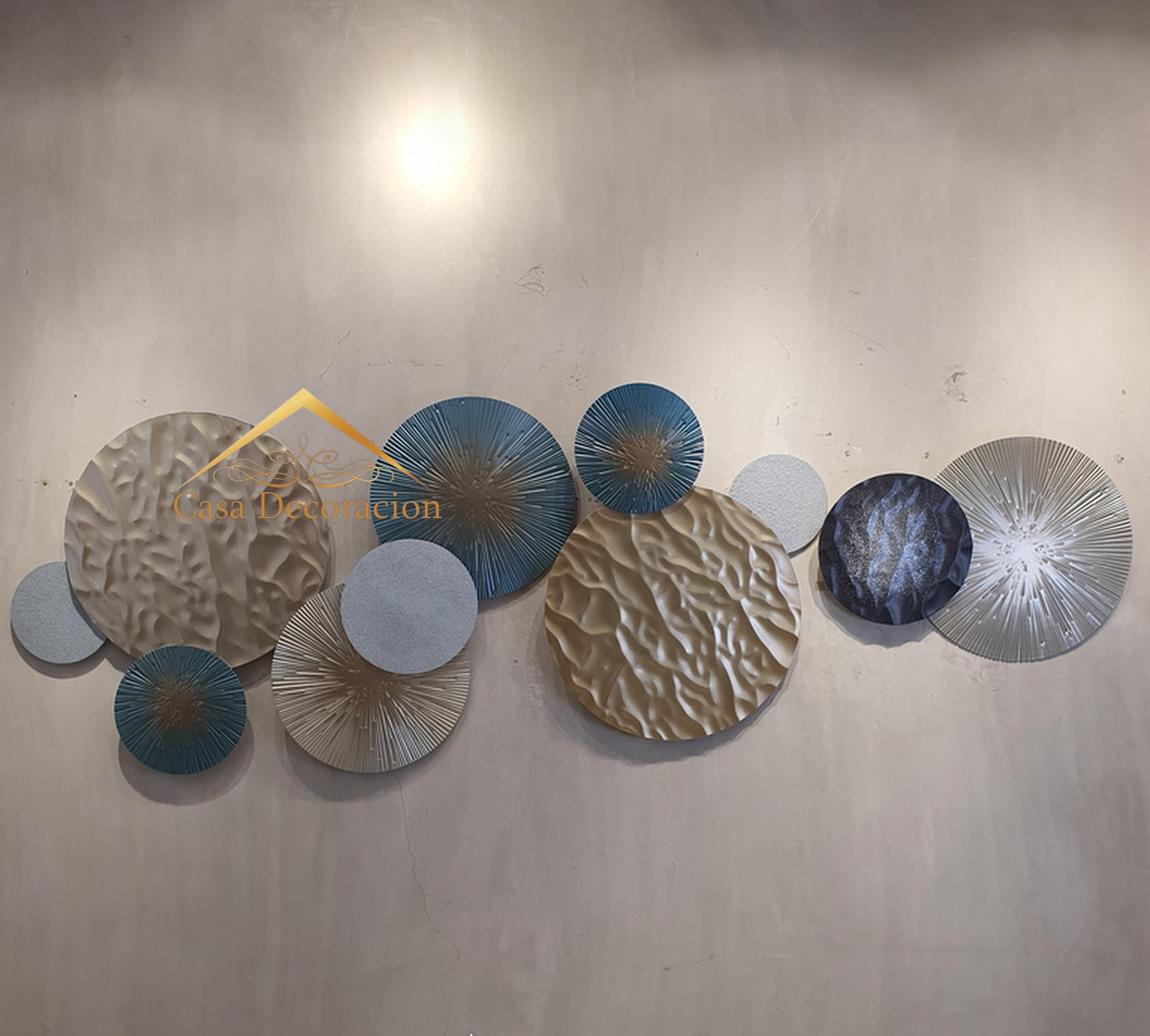 Multicolored Round Metal Wall Art