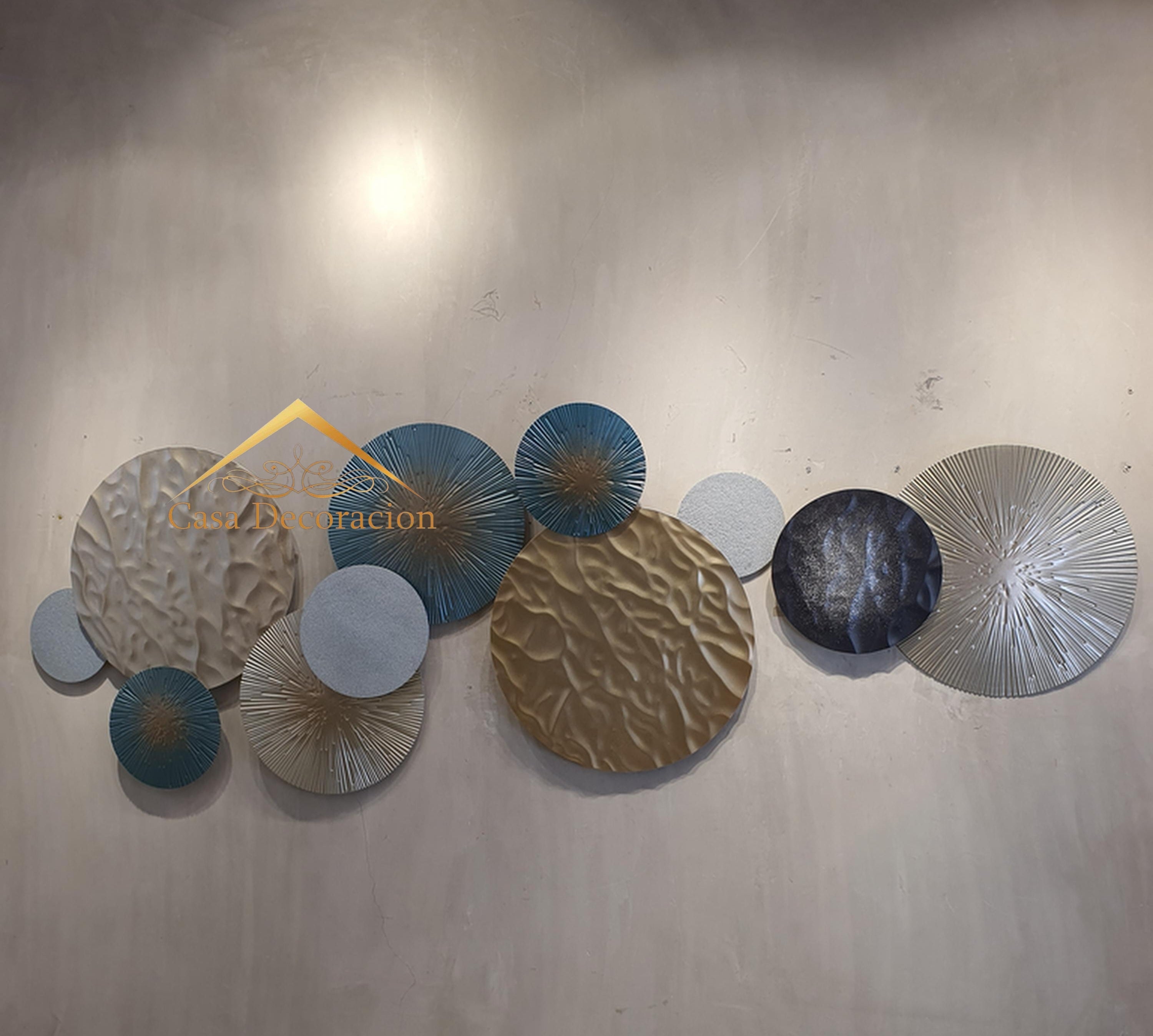 Multicolored Round Metal Wall Art