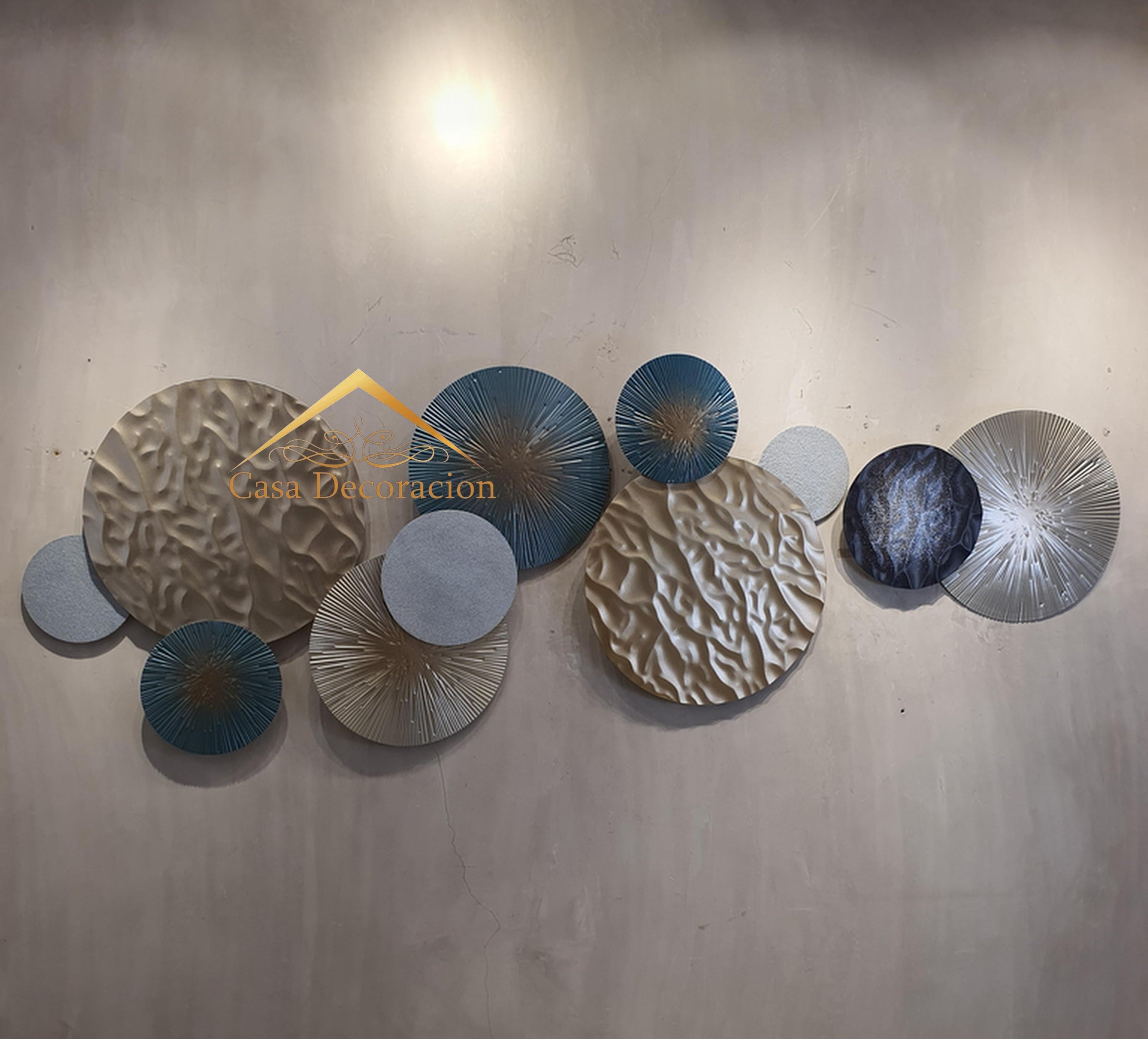 Multicolored Round Metal Wall Art