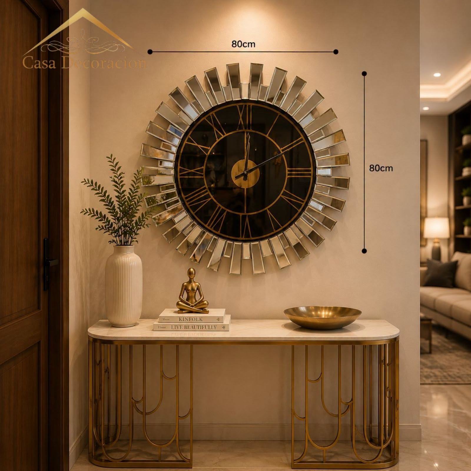 Sunburst Clock Mirror