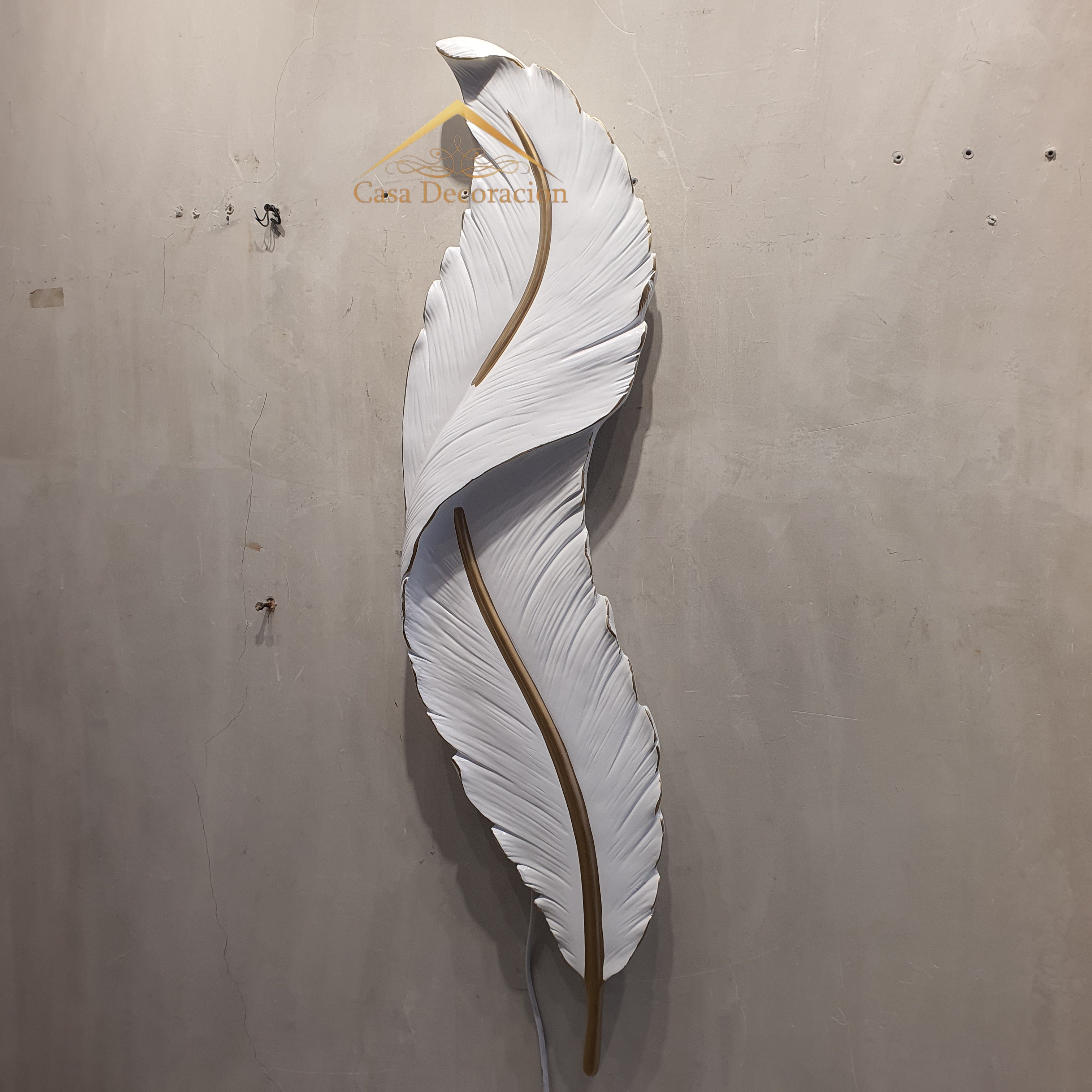 White Feather Resin Wall Art
