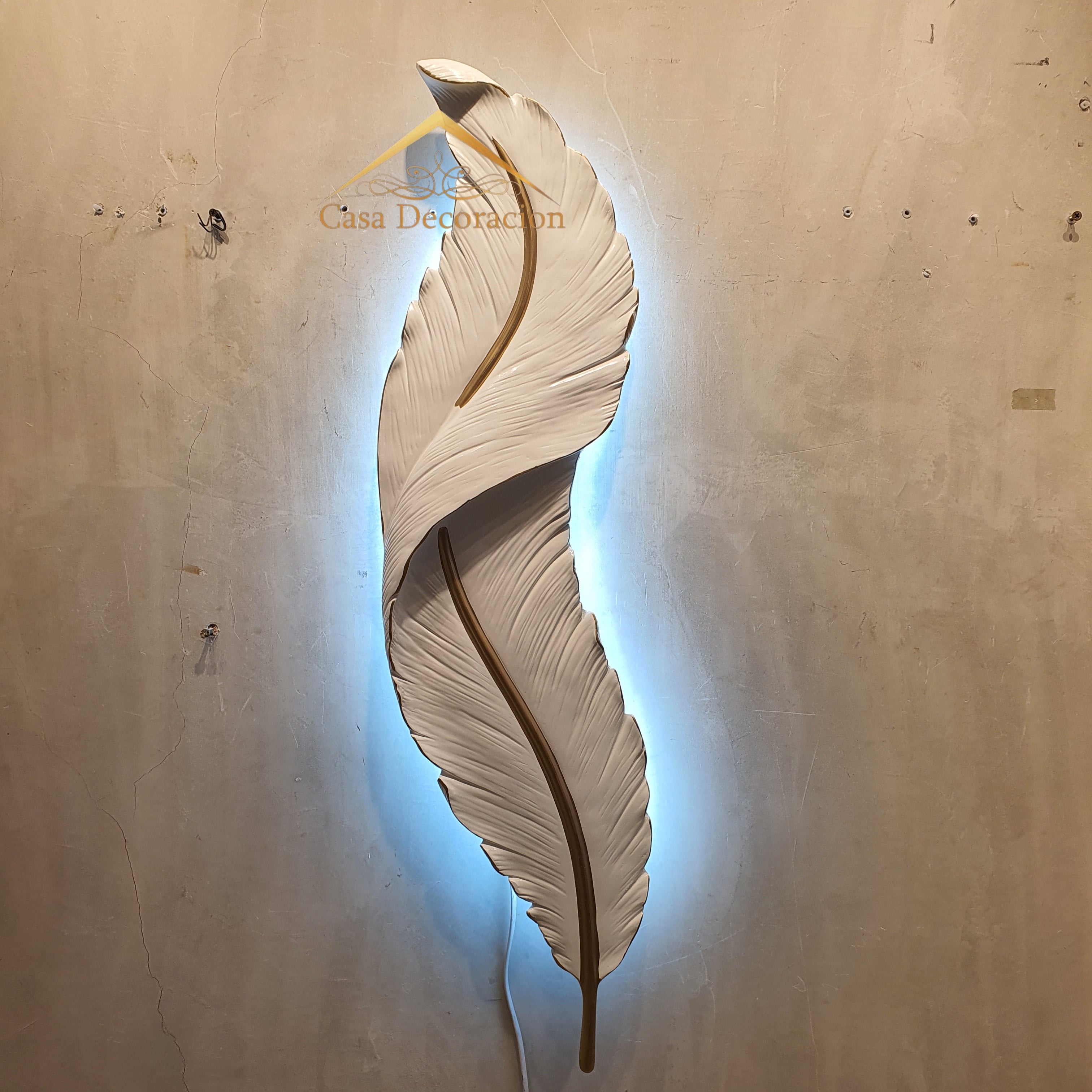 White Feather Resin Wall Art