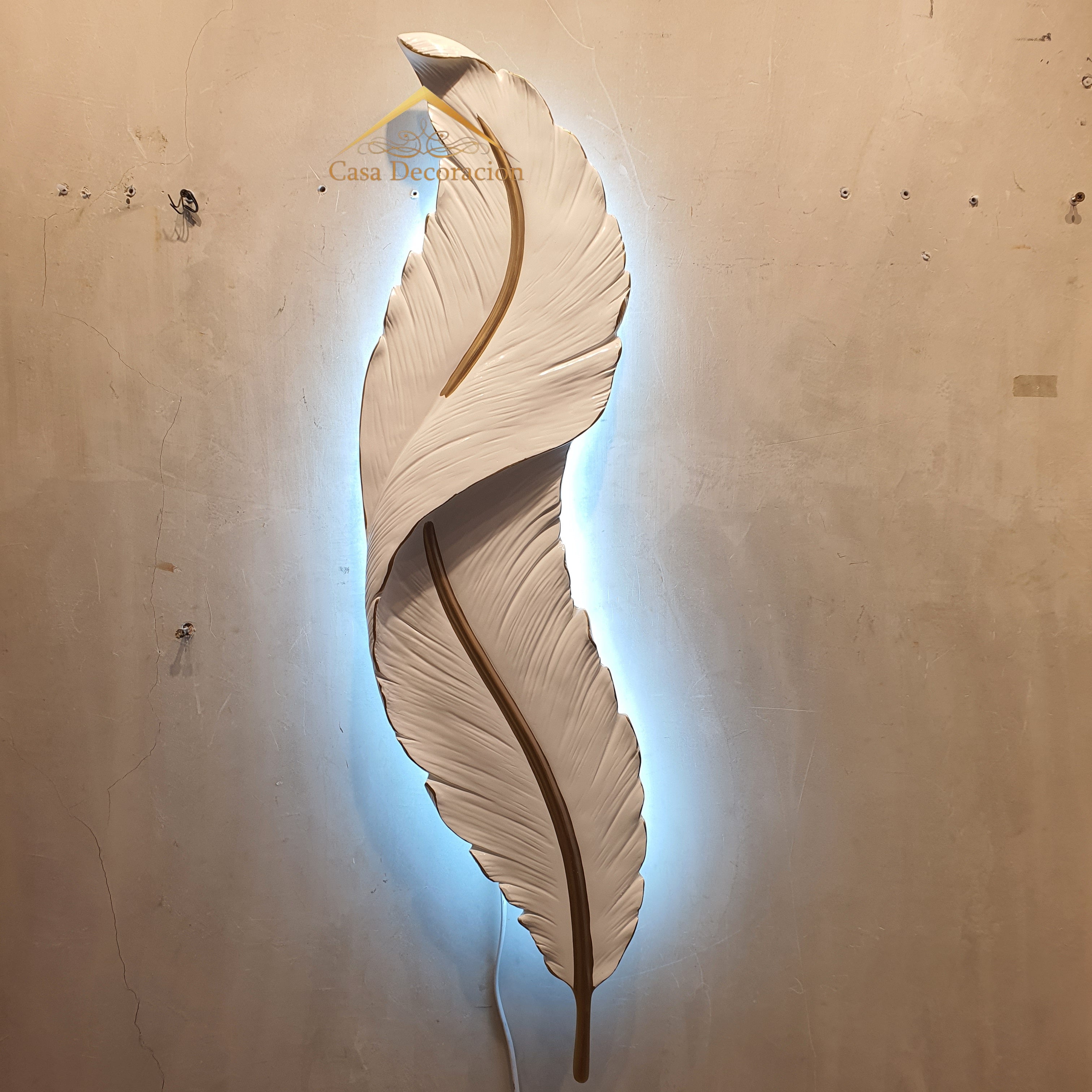 White Feather Resin Wall Art