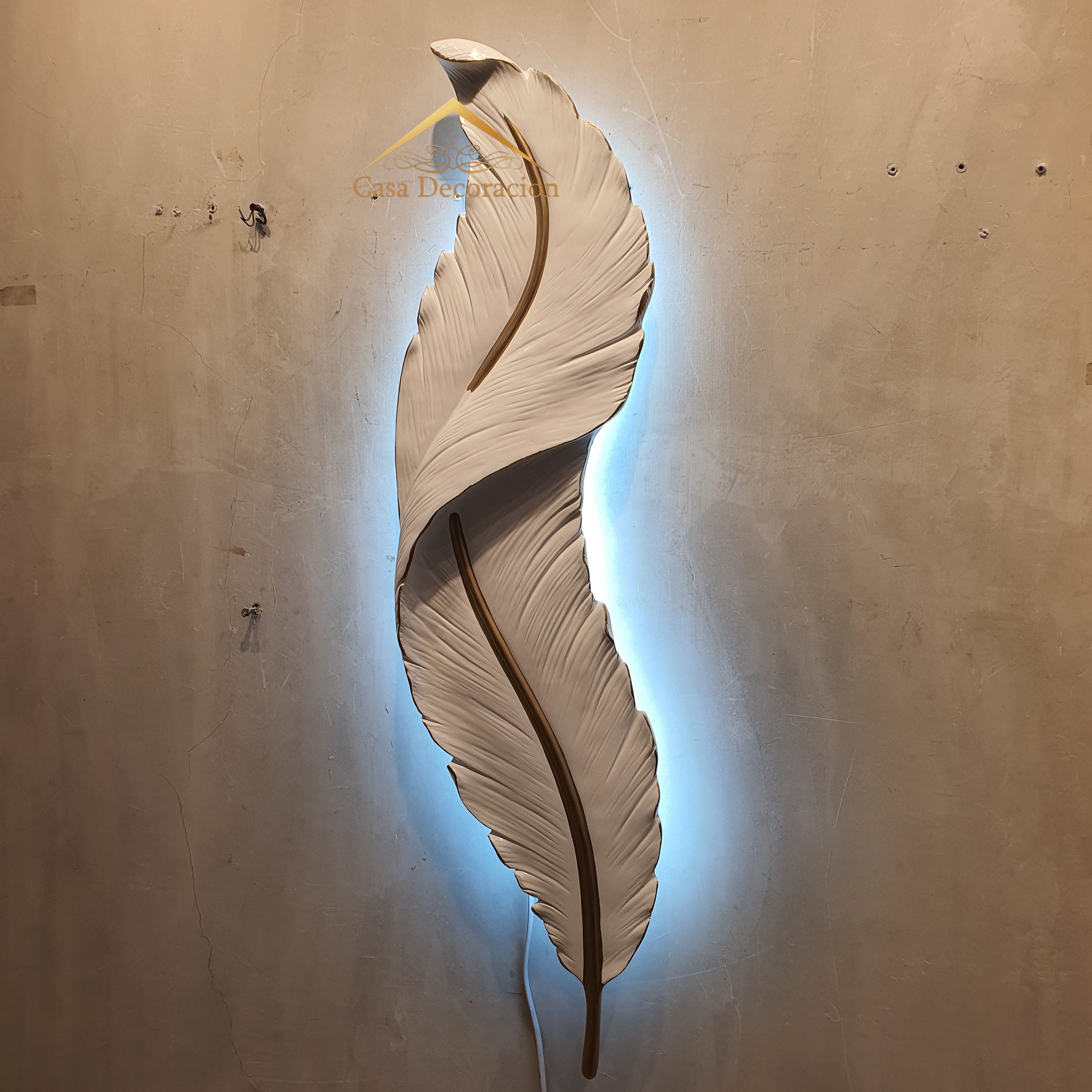 White Feather Resin Wall Art