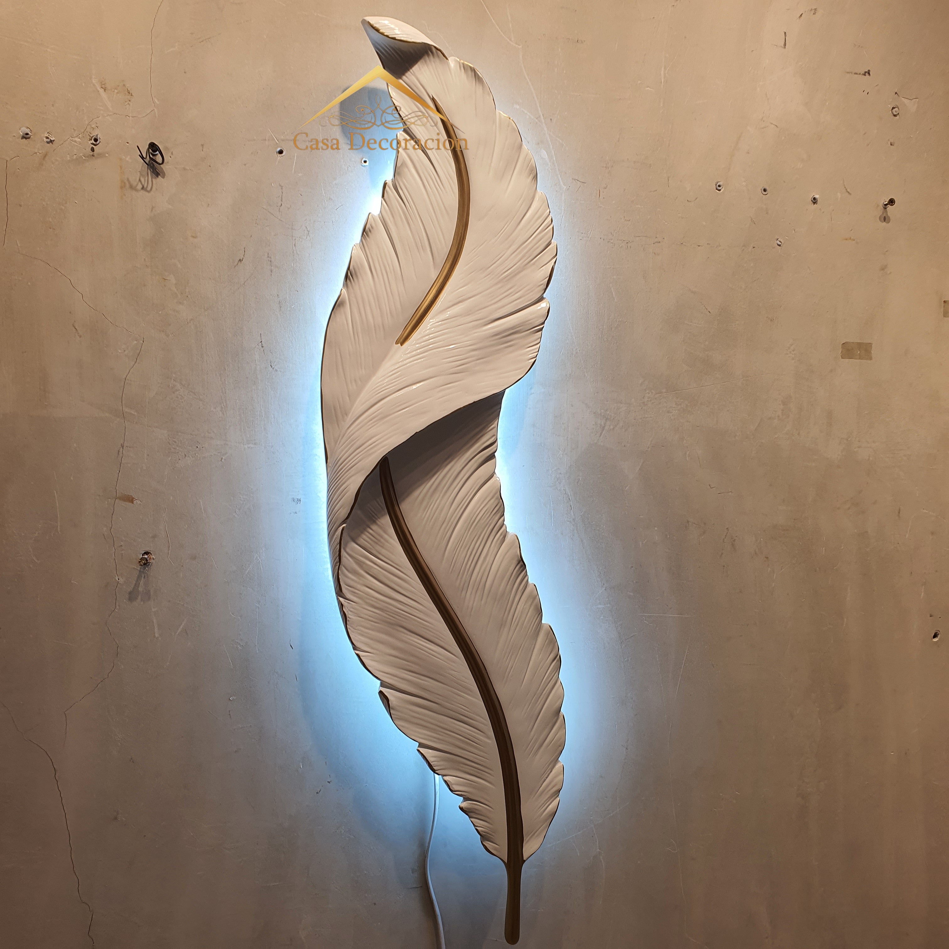 White Feather Resin Wall Art