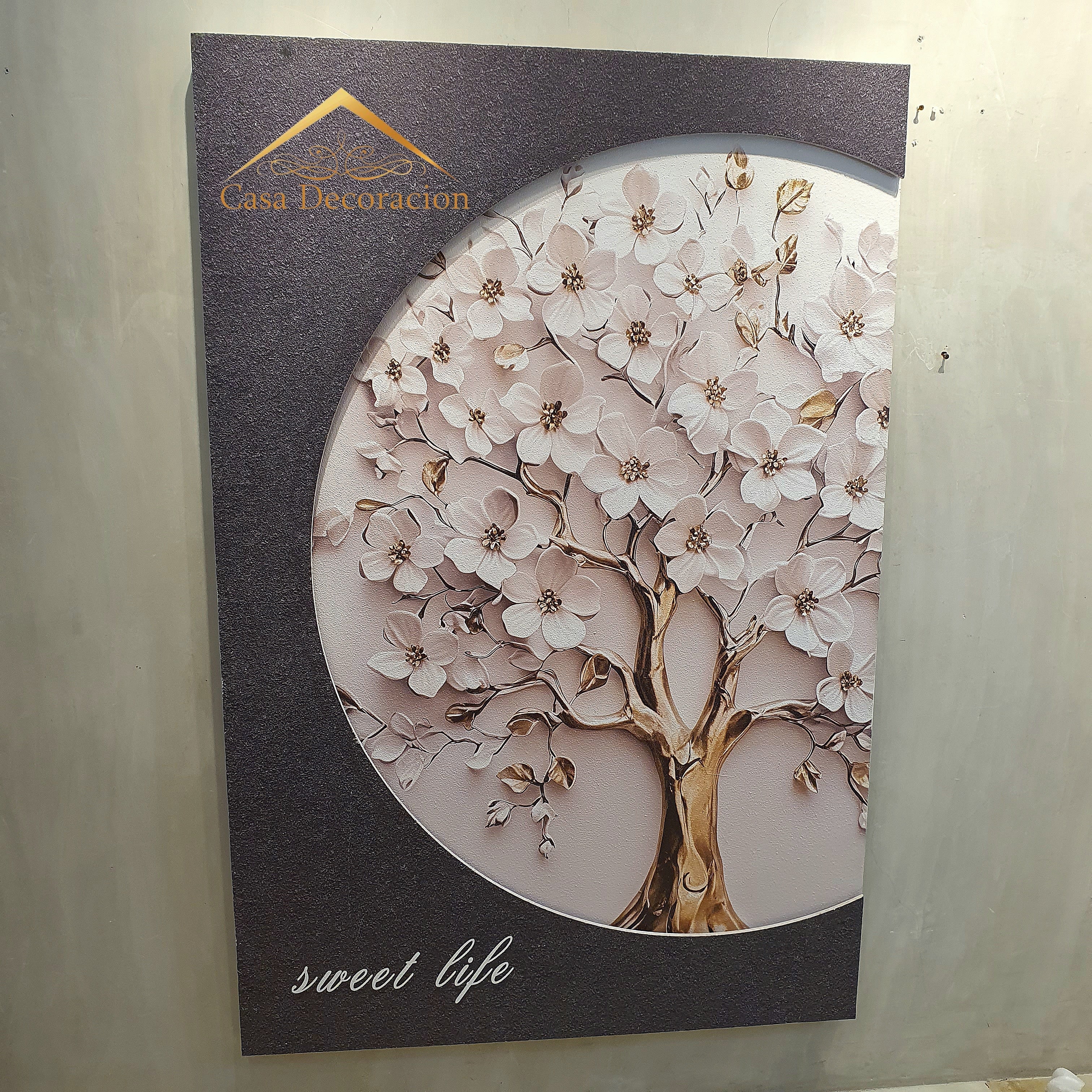 White Flower Tree Wall Art