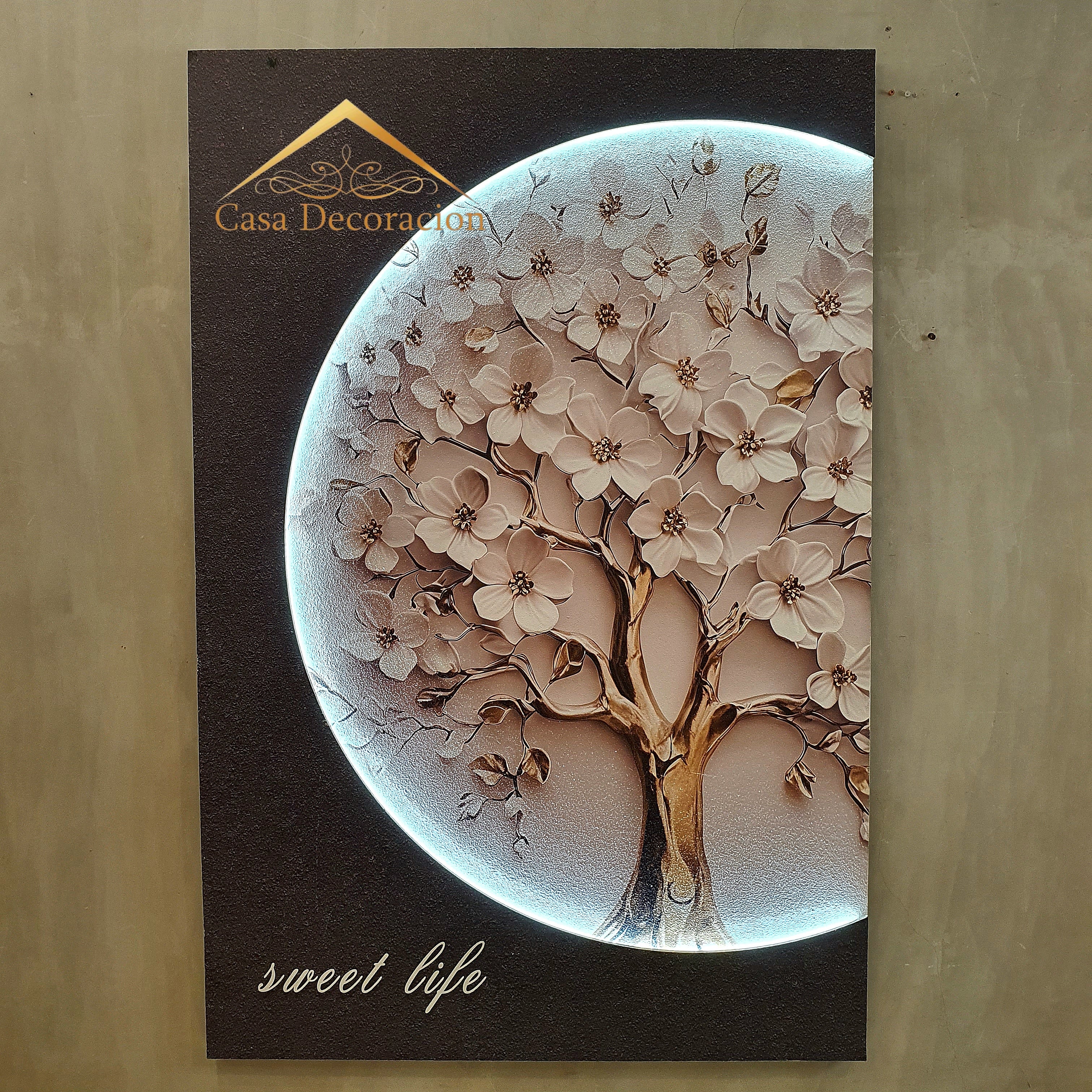 White Flower Tree Wall Art