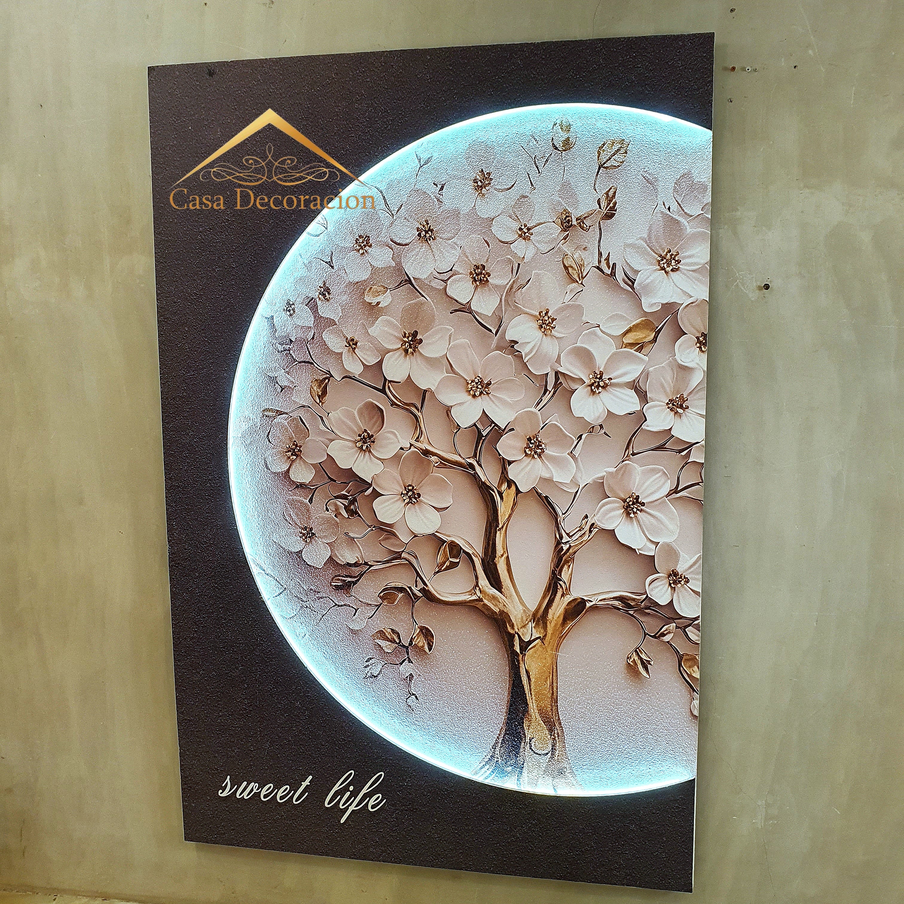 White Flower Tree Wall Art