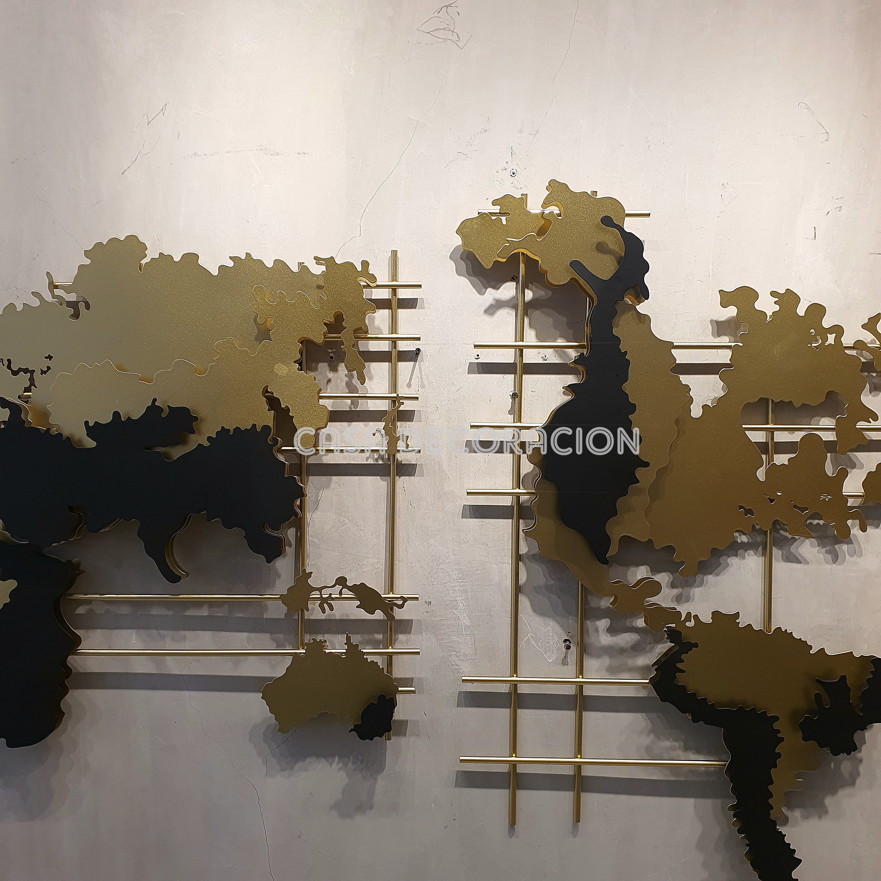 World Map Metal Wall Art