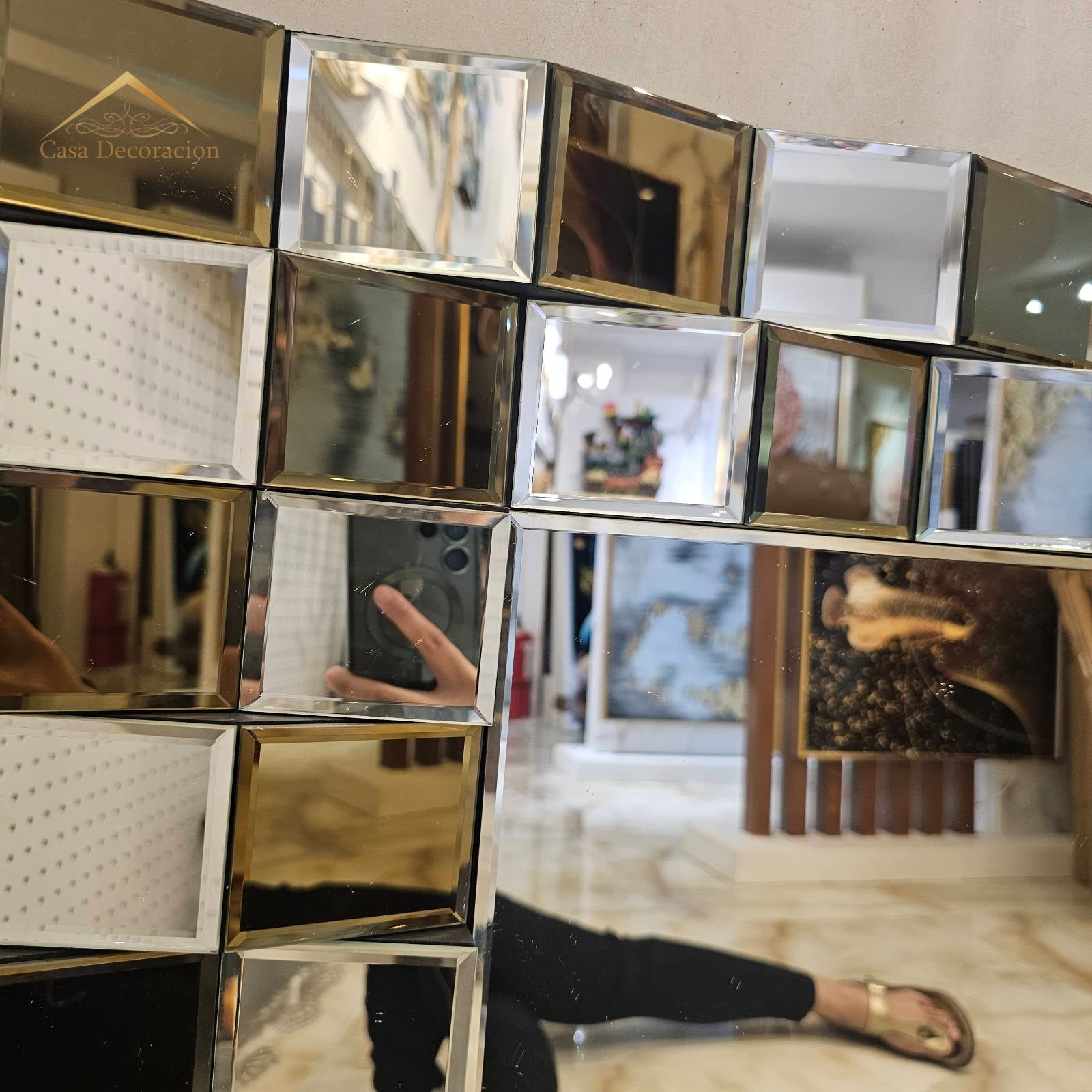 Luxury Two Toned Rectangular Mirror