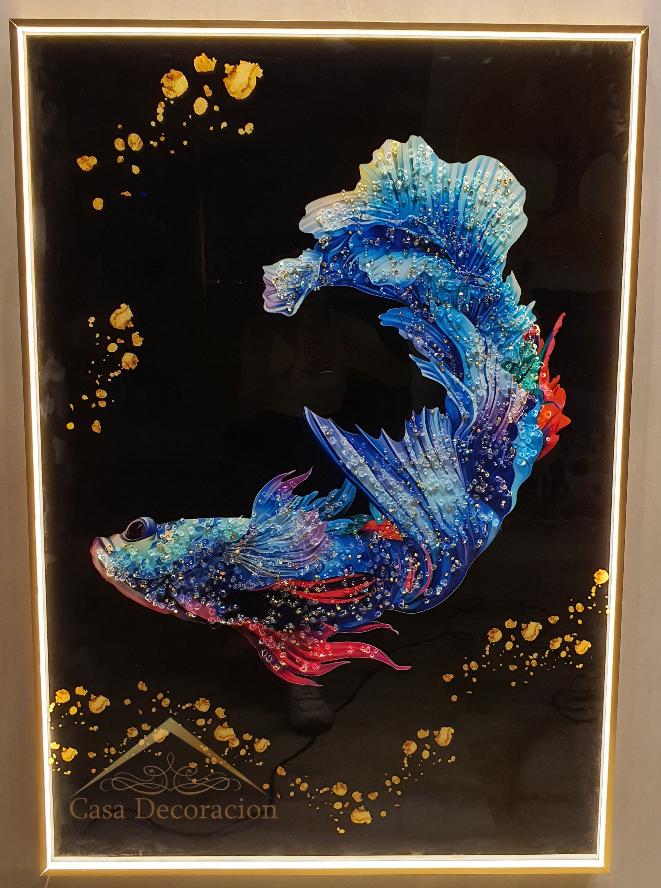 MULTICOLORED BETA FISH - SET OF 3 (100x70*3)