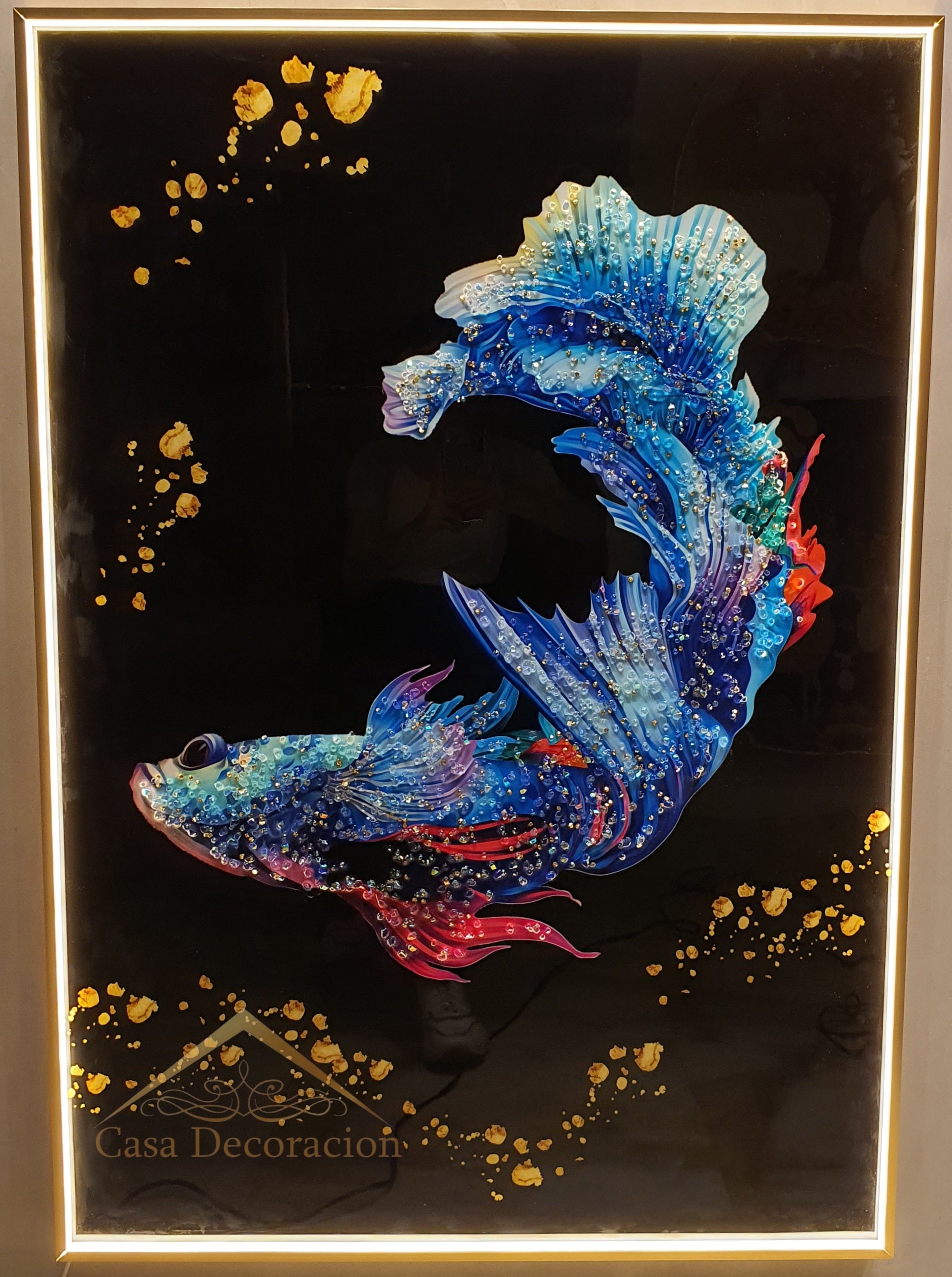 MULTICOLORED BETA FISH - SET OF 3 (100x70*3)