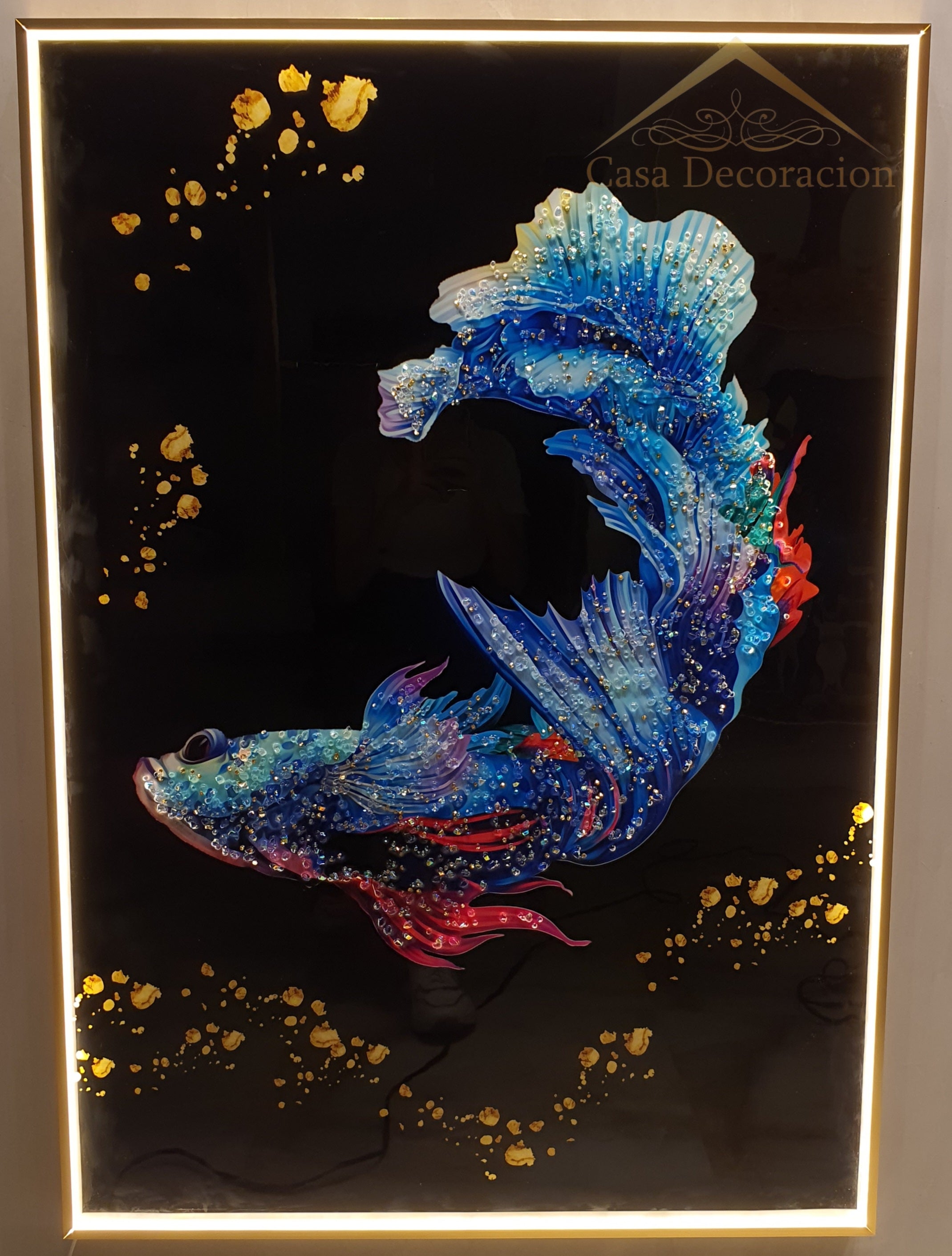 MULTICOLORED BETA FISH - SET OF 3 (100x70*3)