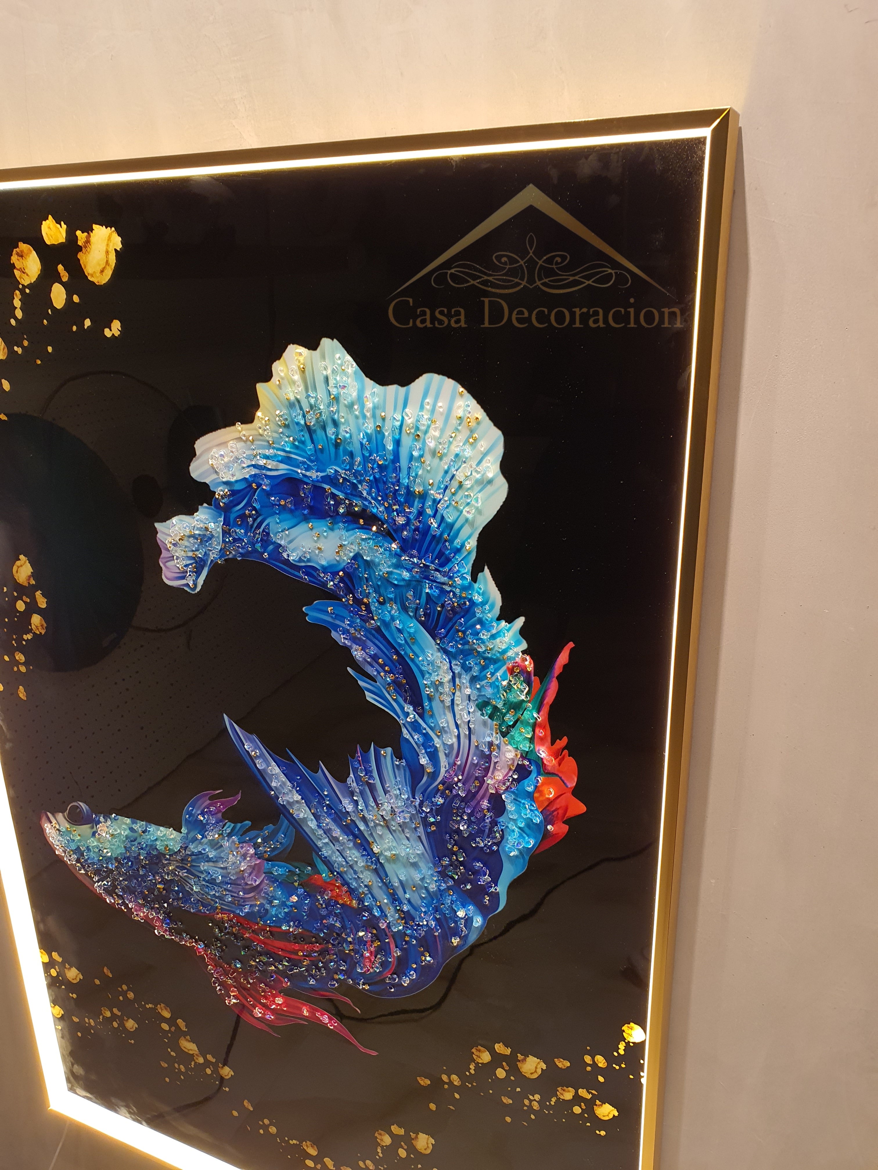 MULTICOLORED BETA FISH - SET OF 3 (100x70*3)