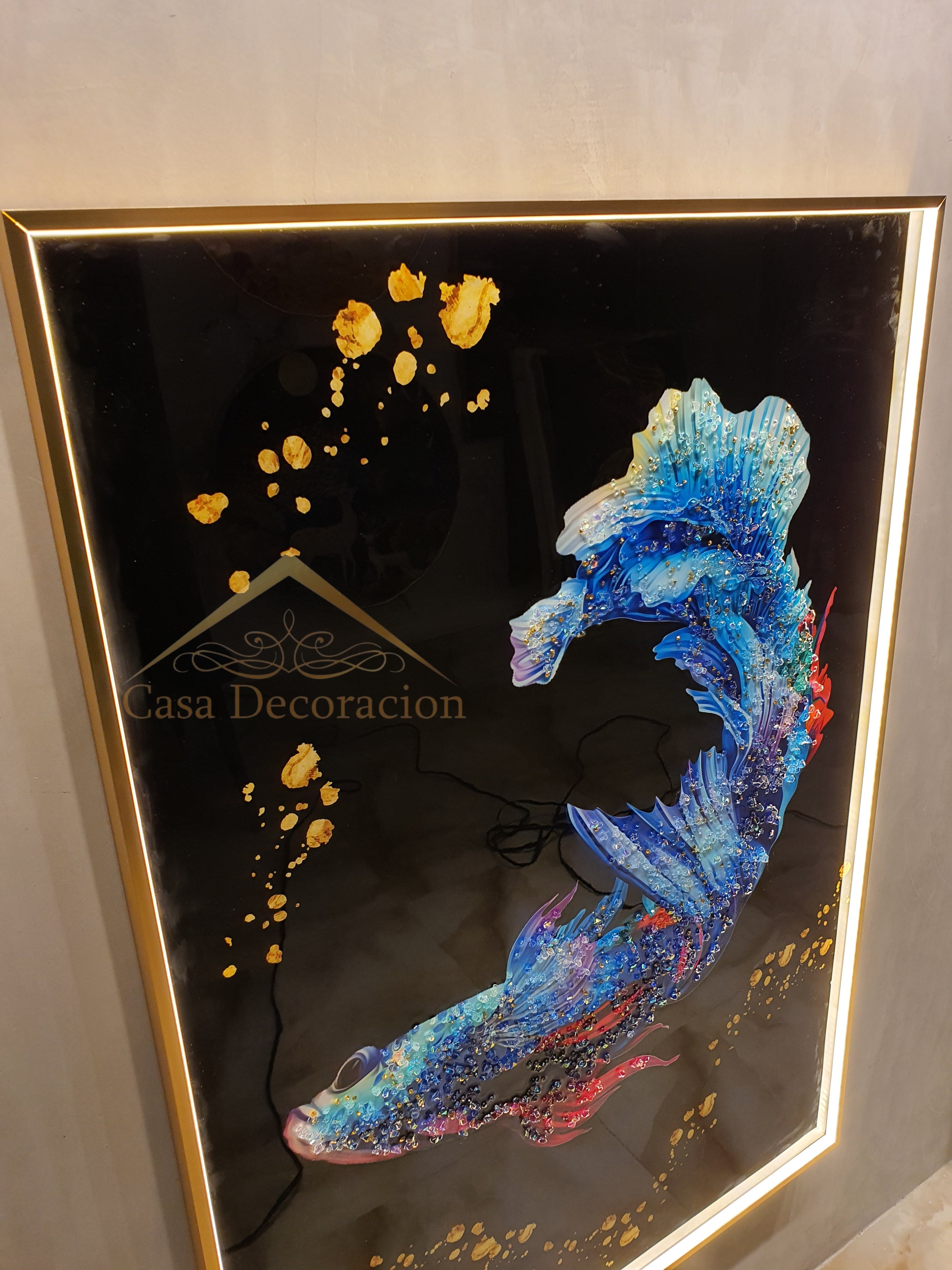 MULTICOLORED BETA FISH - SET OF 3 (100x70*3)