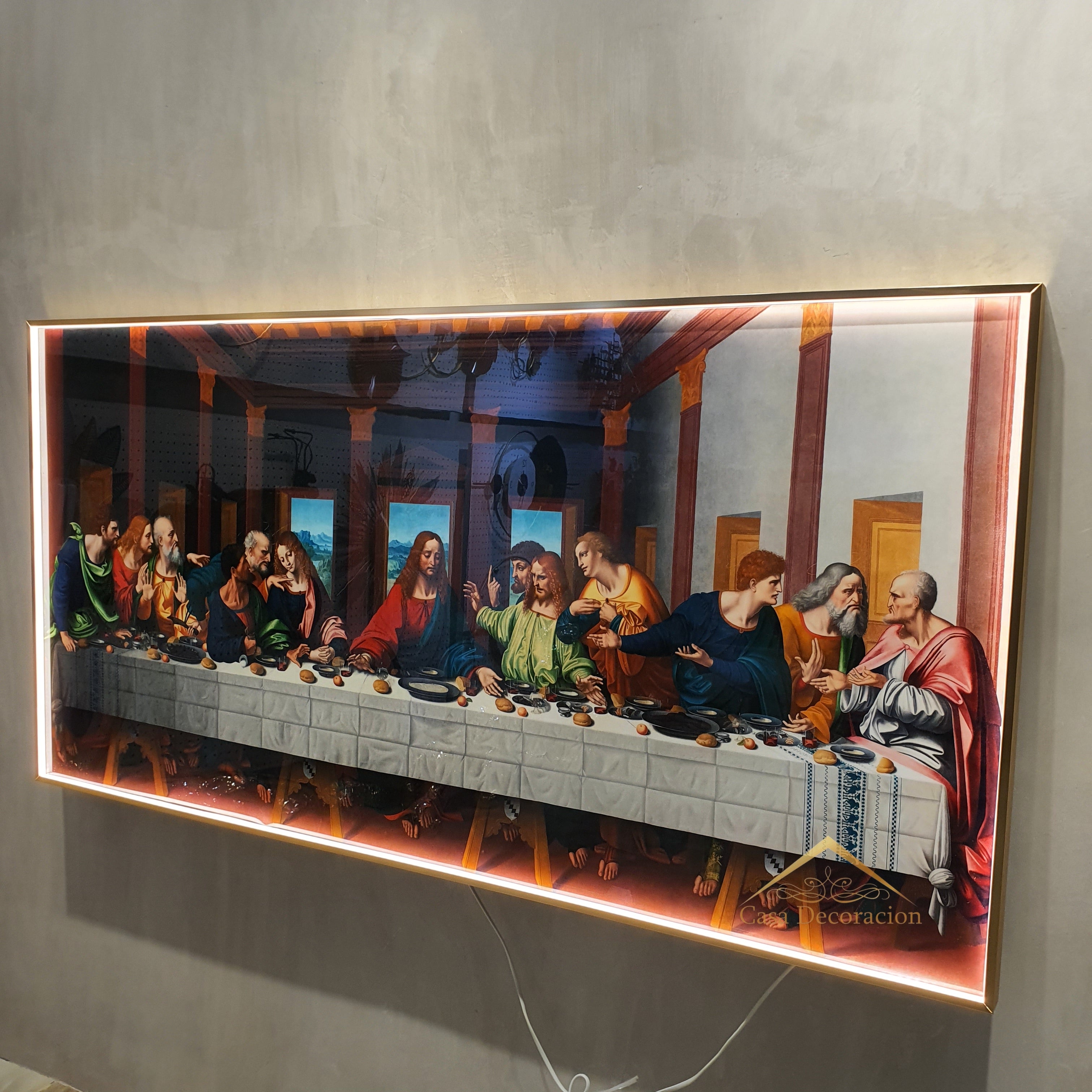 Last Supper Crystal Porcelain Frame w/ LED Lght